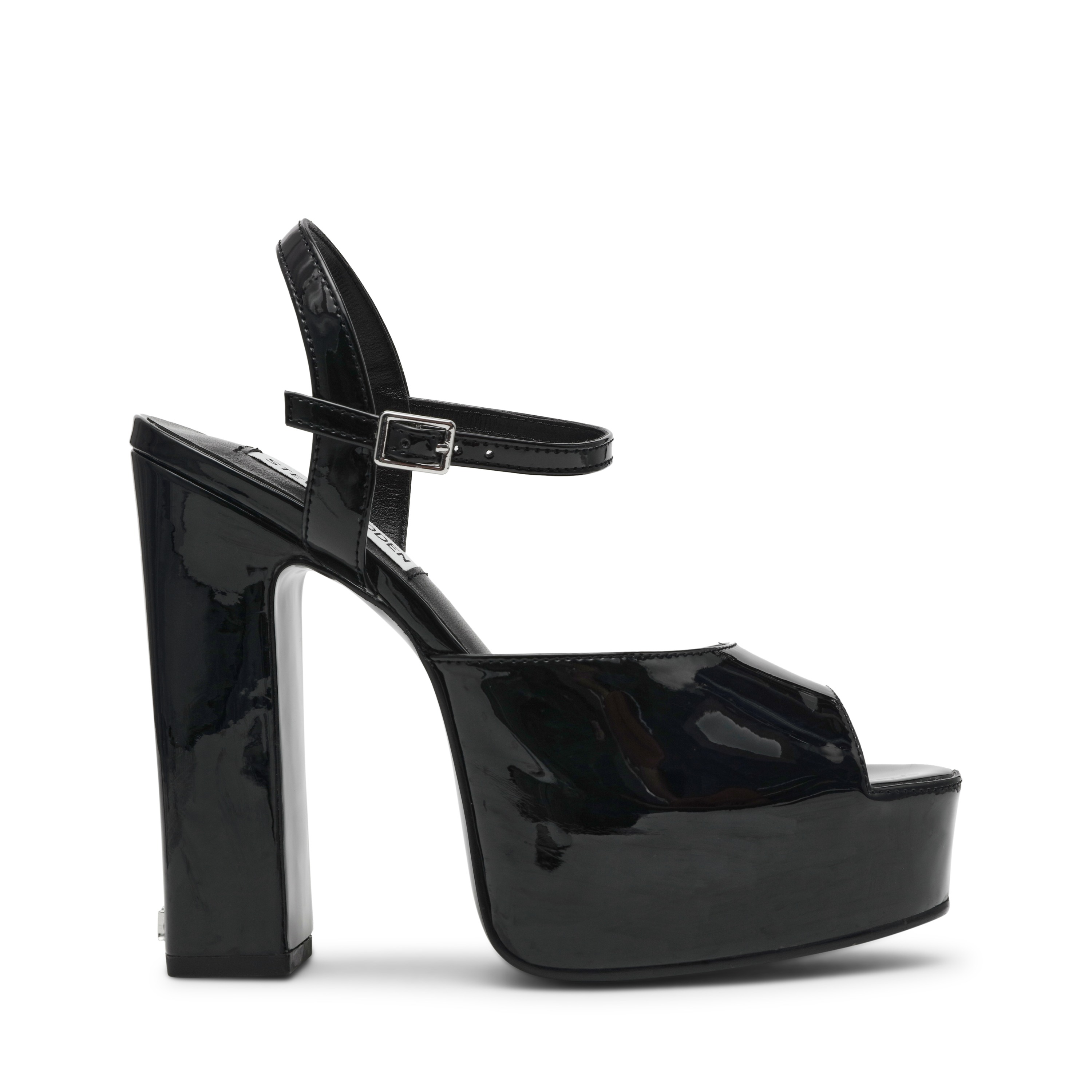 Tandem Black Patent Heel Sandals