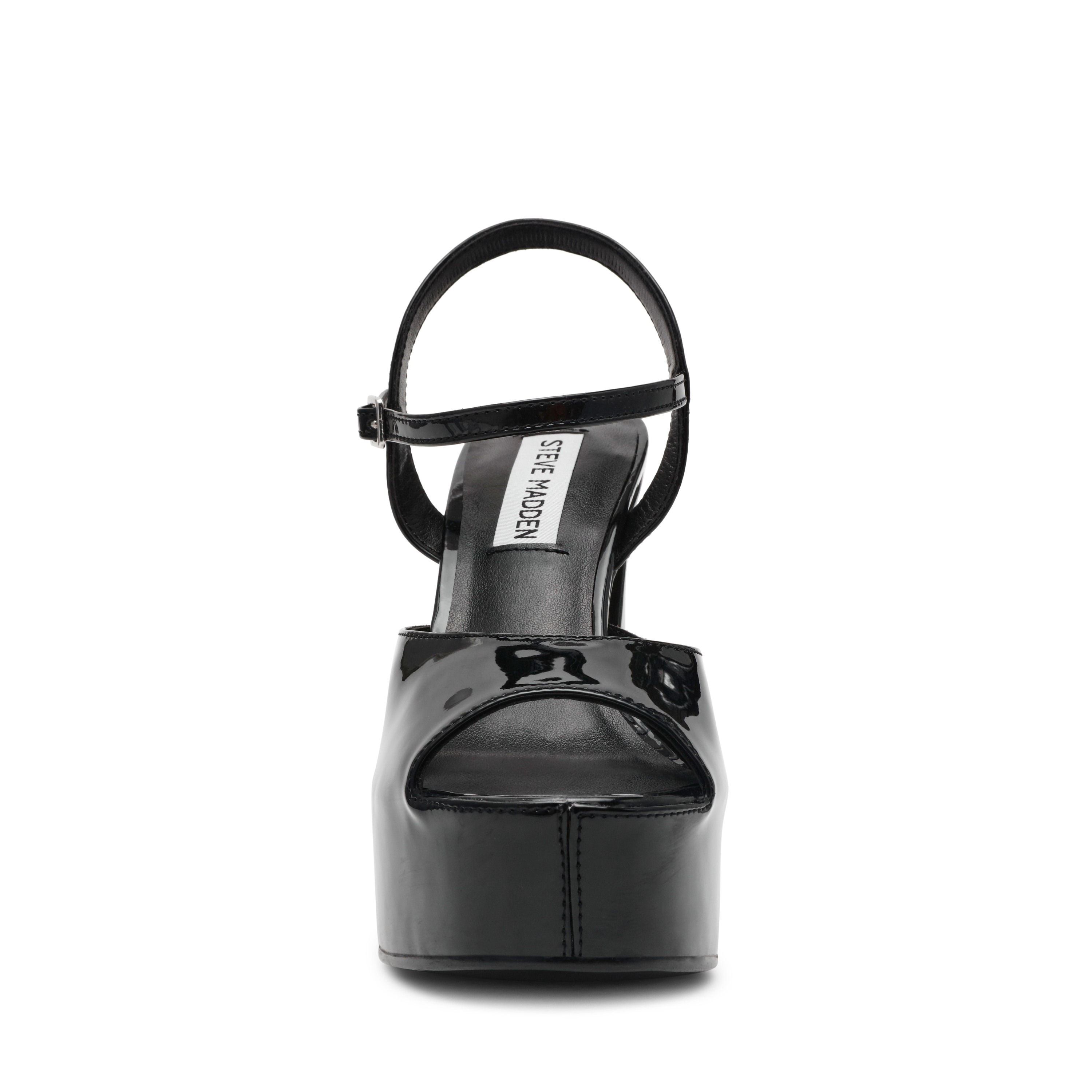 Tandem Black Patent Heel Sandals