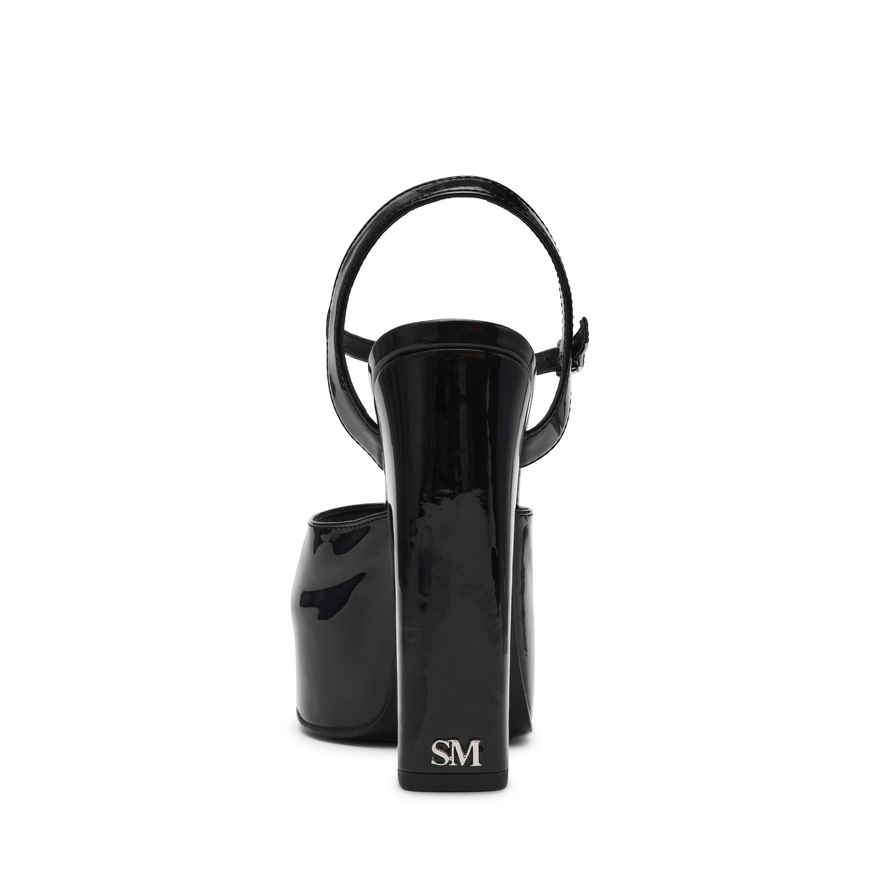 Tandem Black Patent Heel Sandals