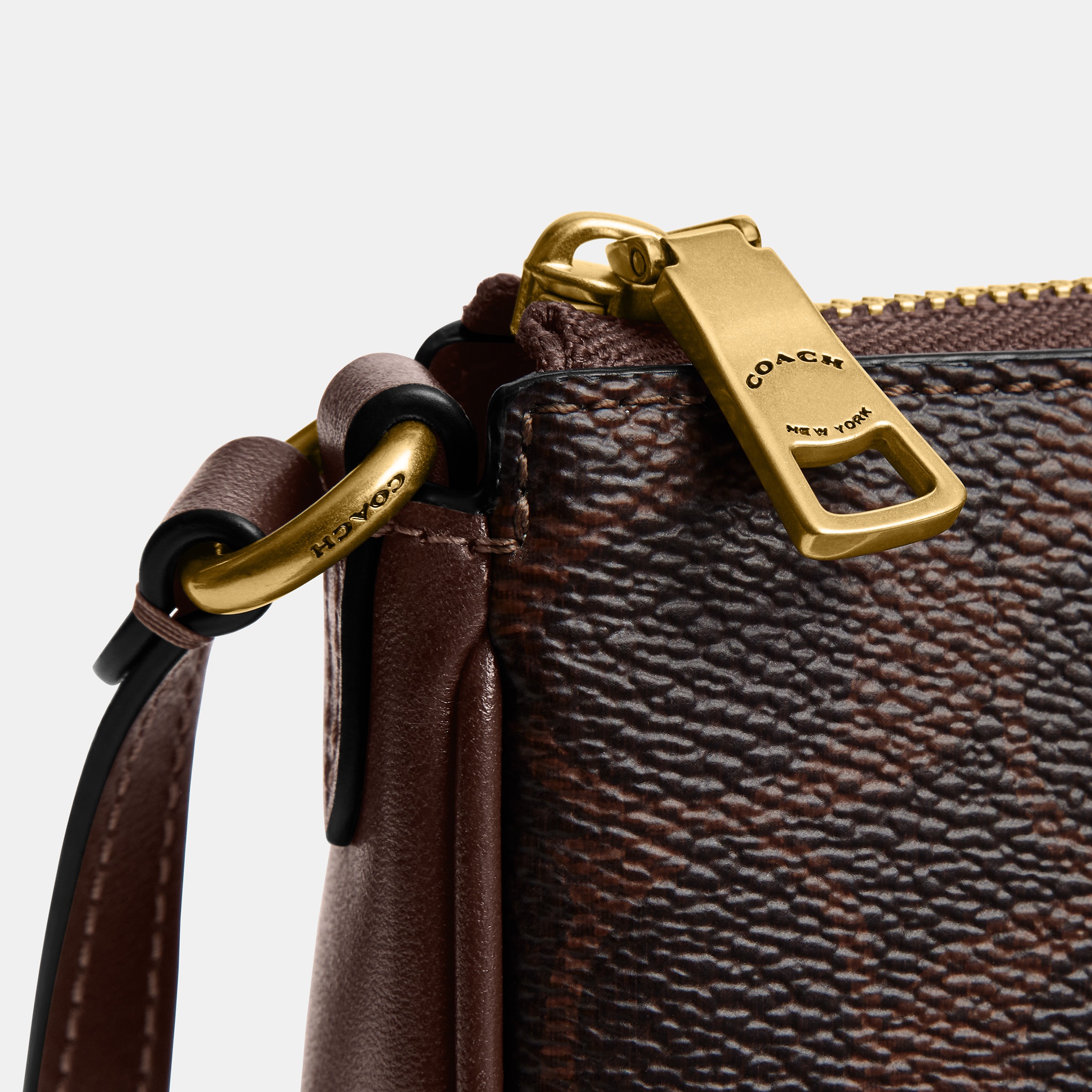 Coated Canvas Signature Plaza Bag