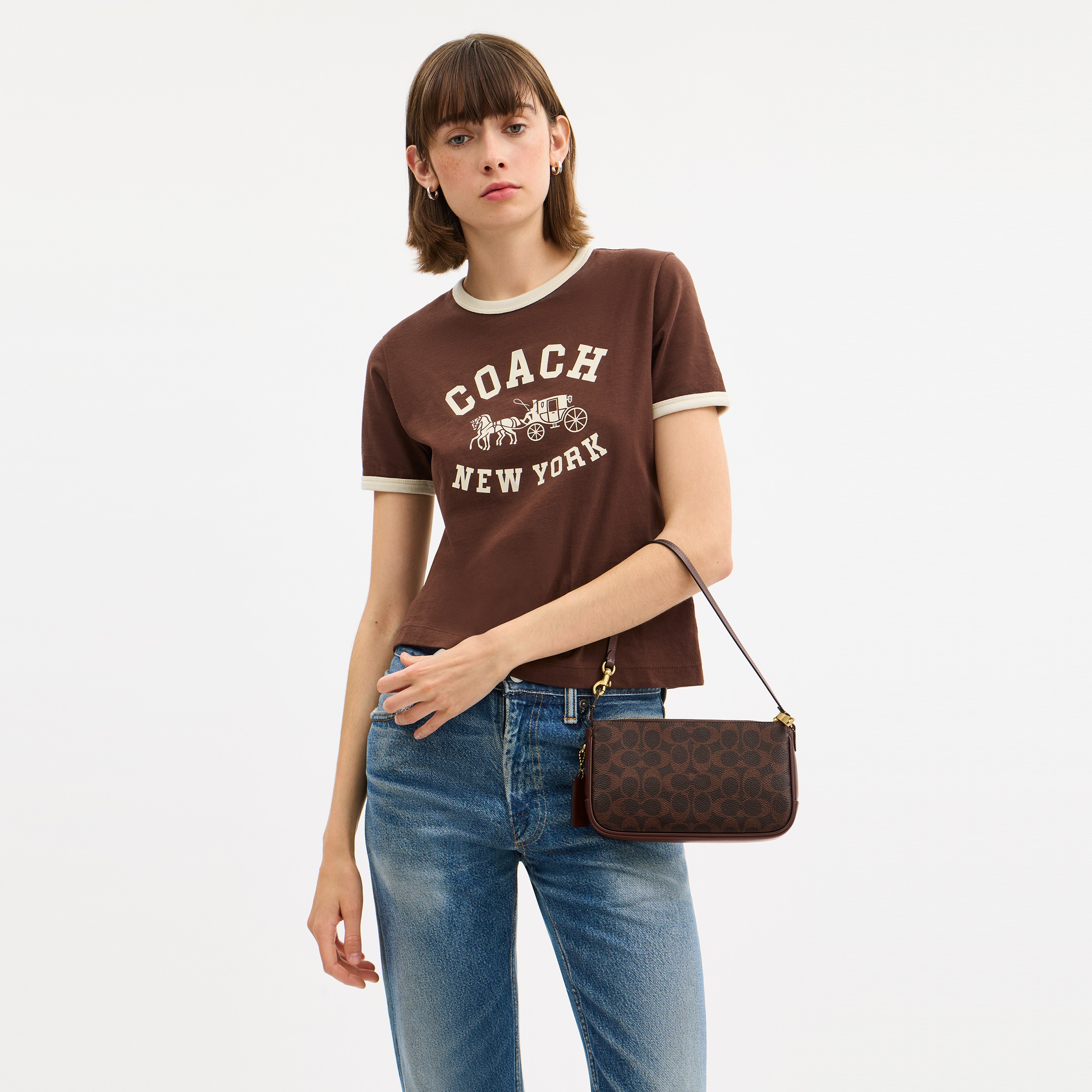 Coated Canvas Signature Plaza Bag