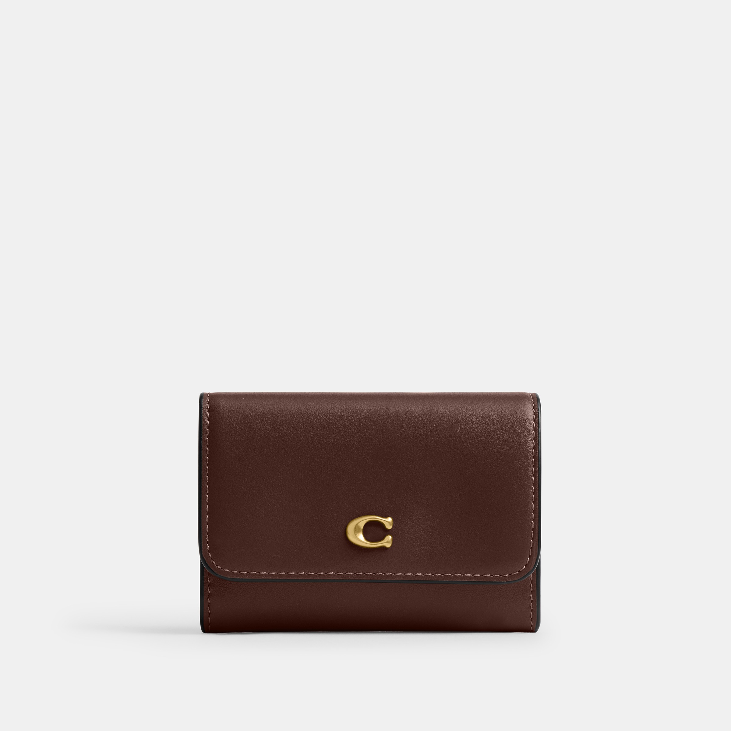 Refined Calf Leather Essential Flap Card Case