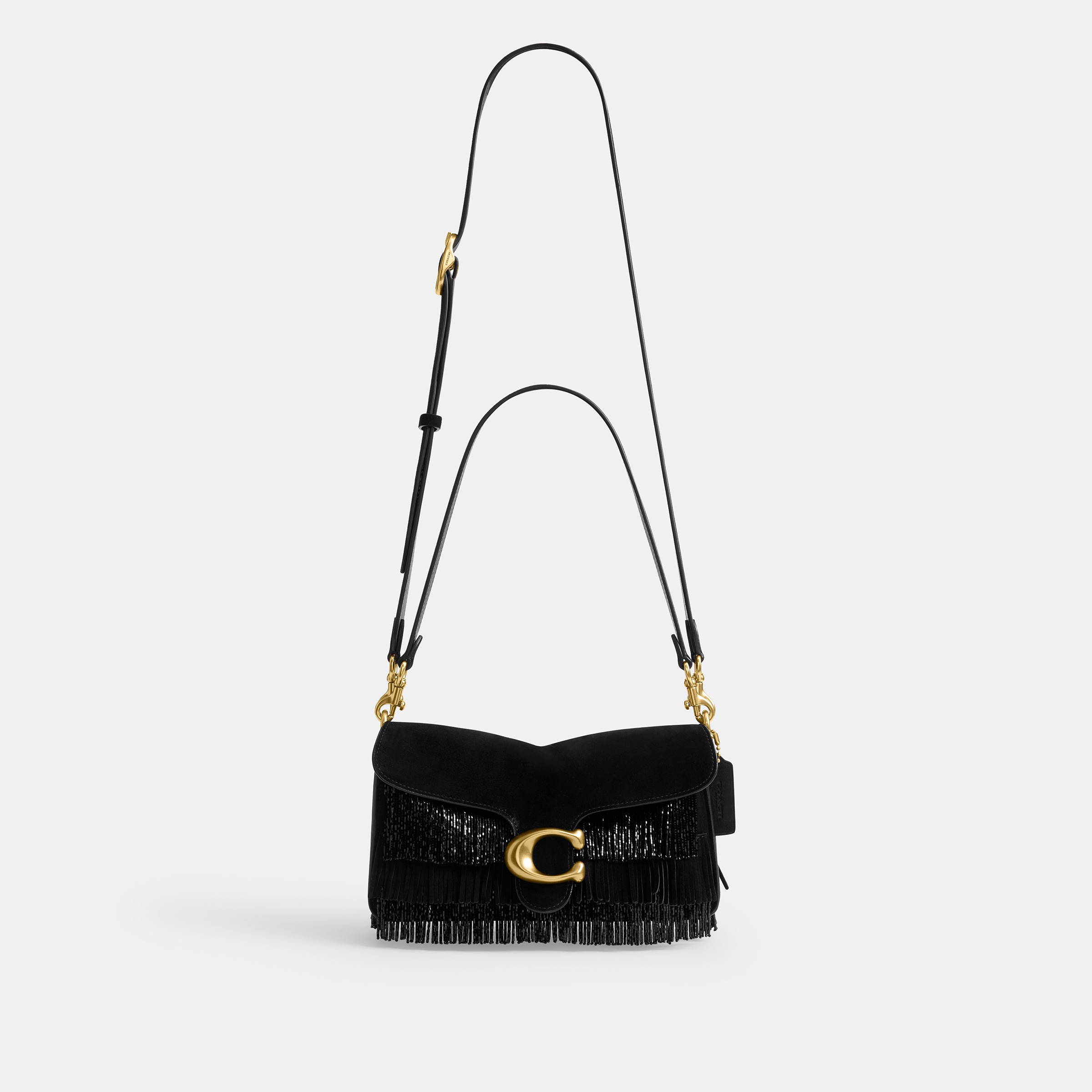 Tabby Shoulder Bag 26 With Crystal Beaded Fringe