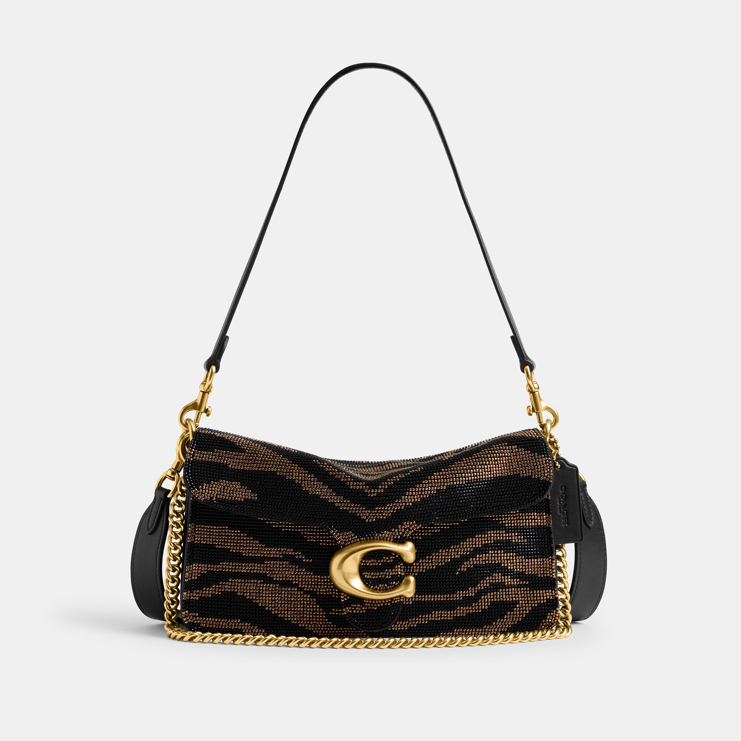 Tabby Shoulder Bag 26 With Beaded Tiger