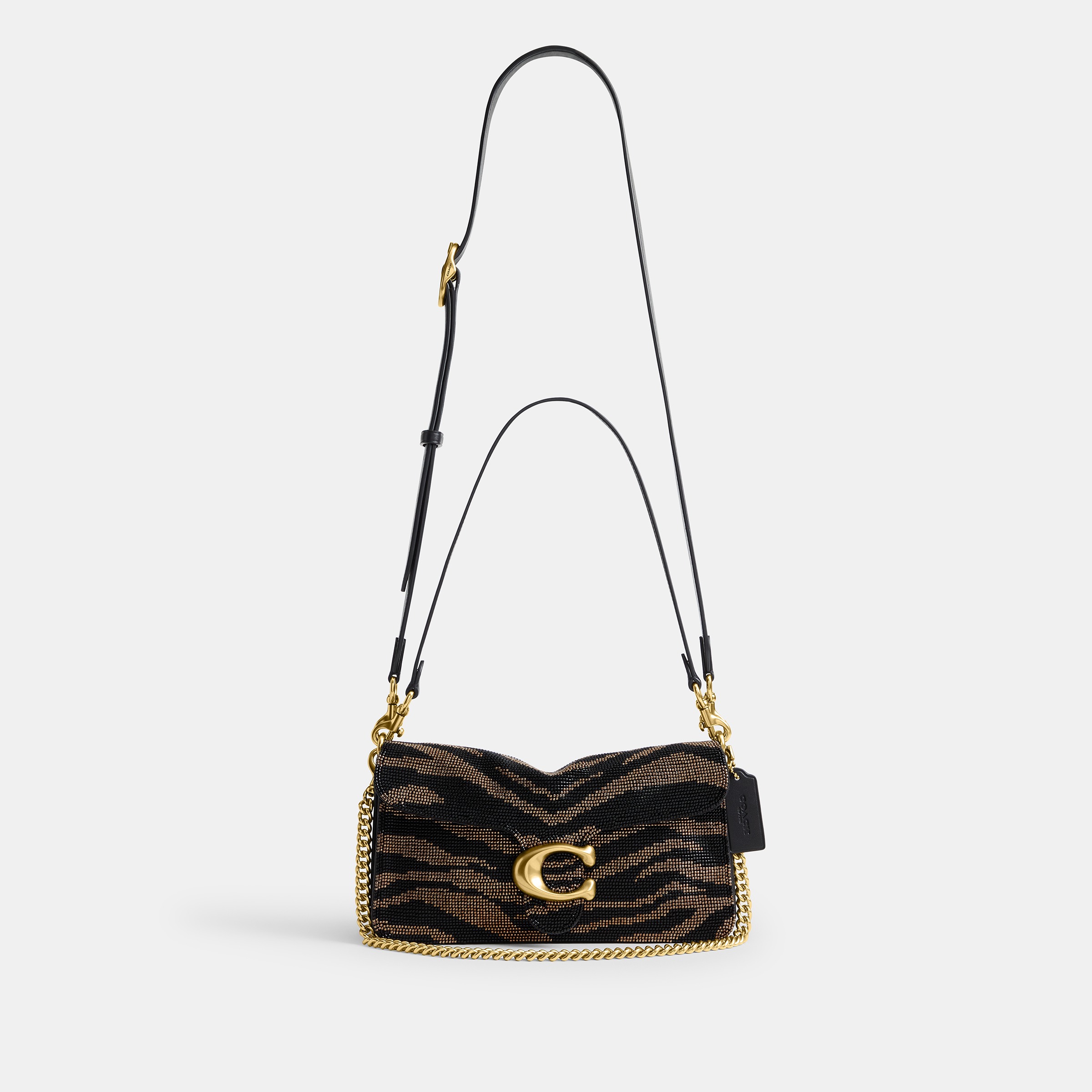 Tabby Shoulder Bag 26 With Beaded Tiger