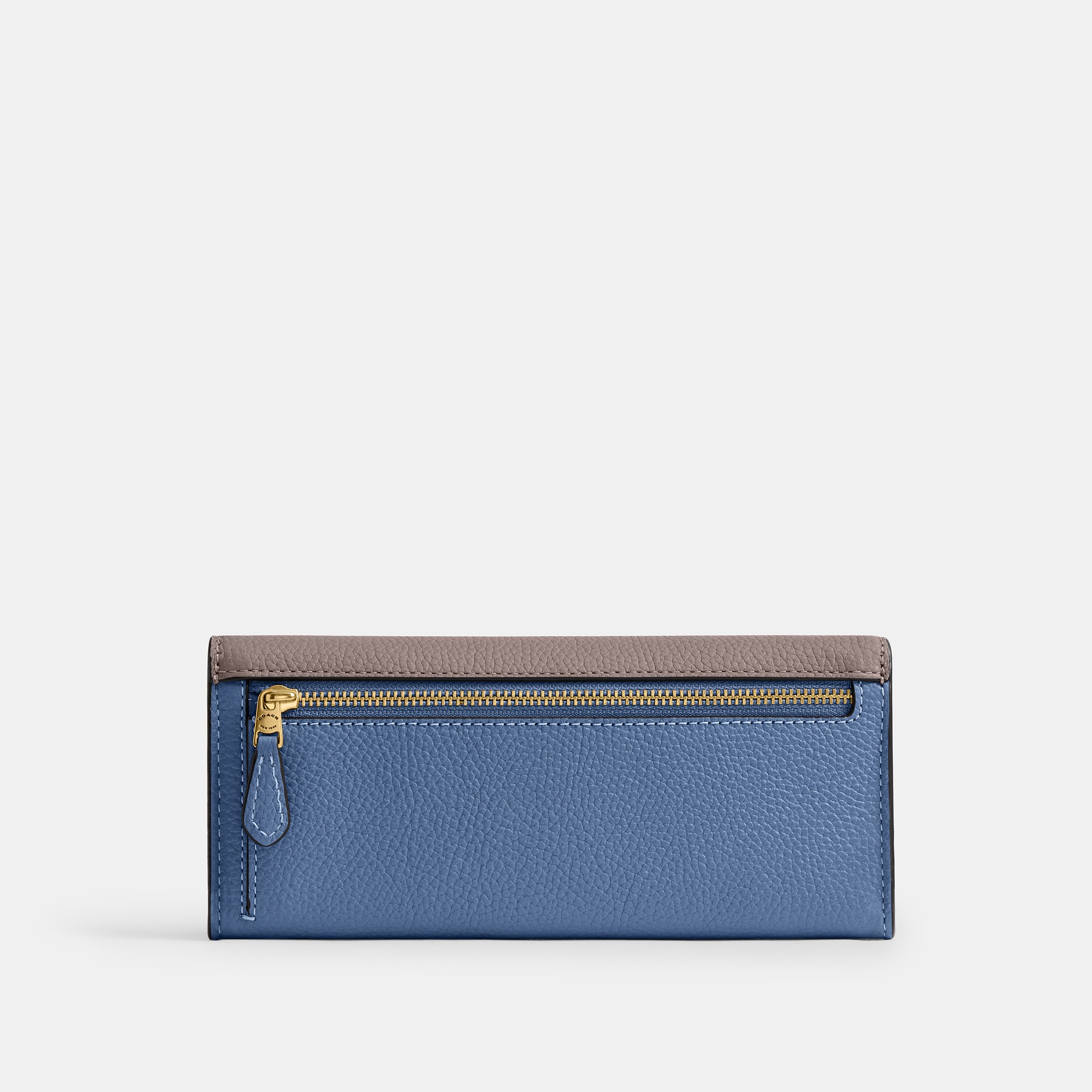 Colorblock Leather Mila Long Flap Wallet