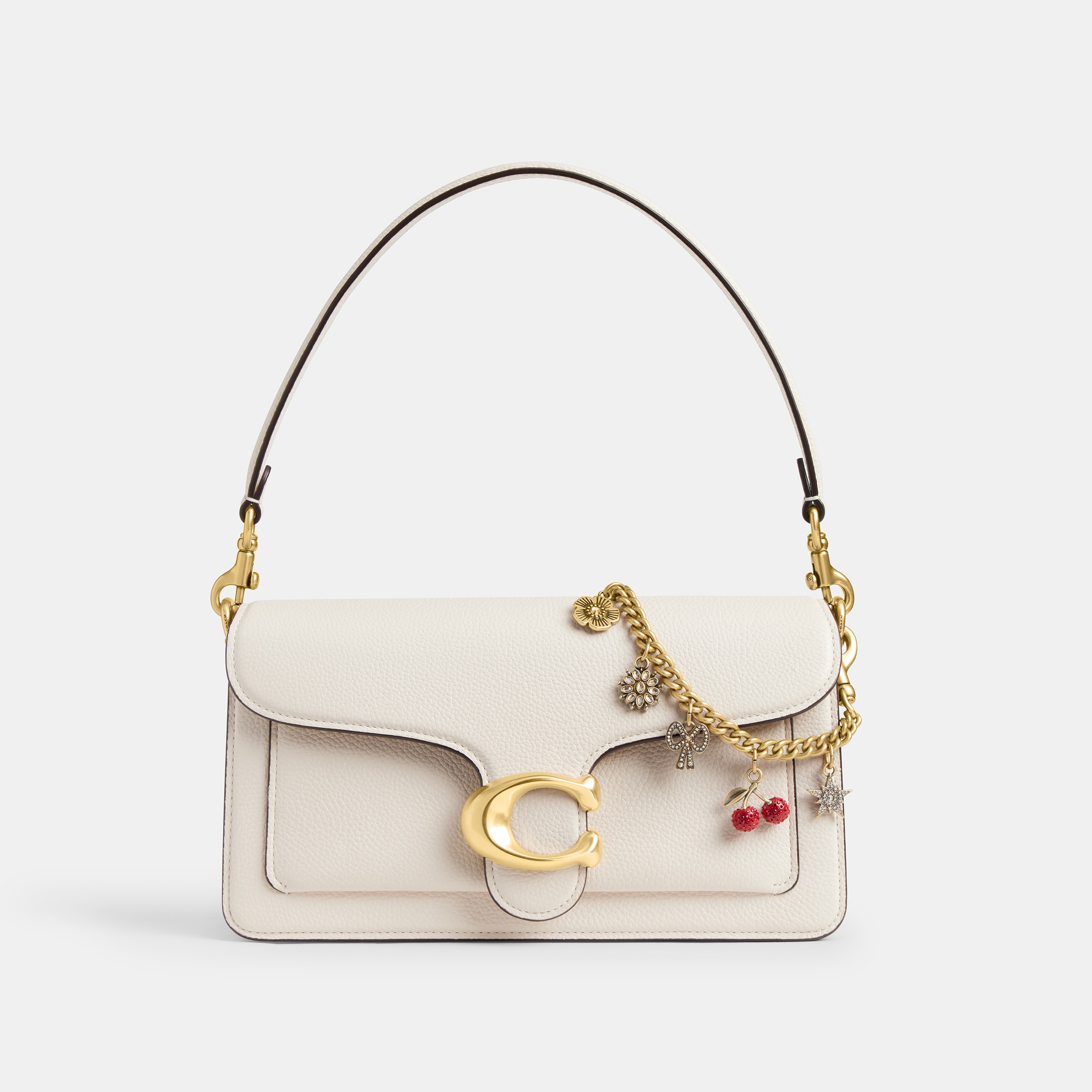 Crystal Motif Chain Bag Charm
