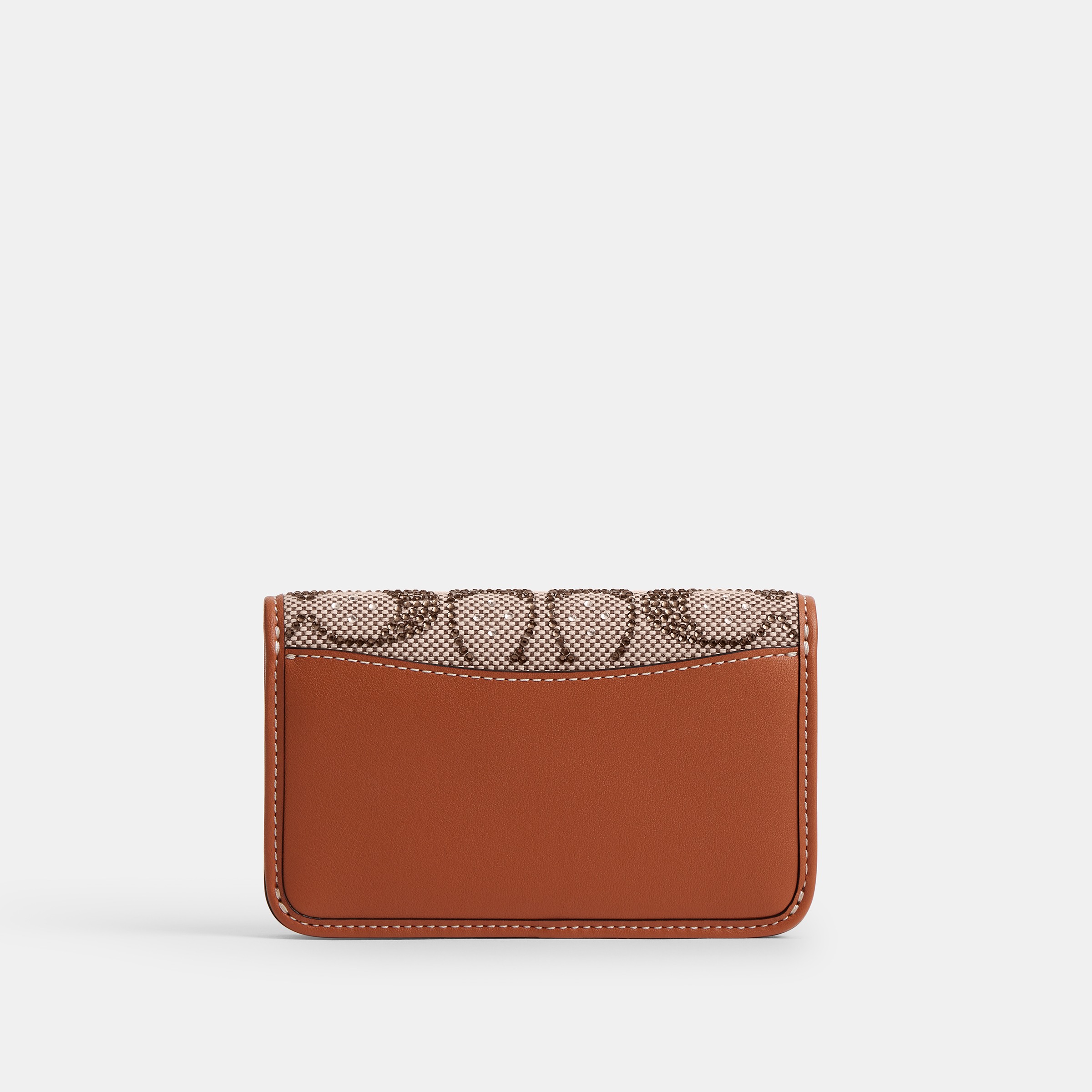 Essential Slim Card Case In Crystal Signature Jacquard