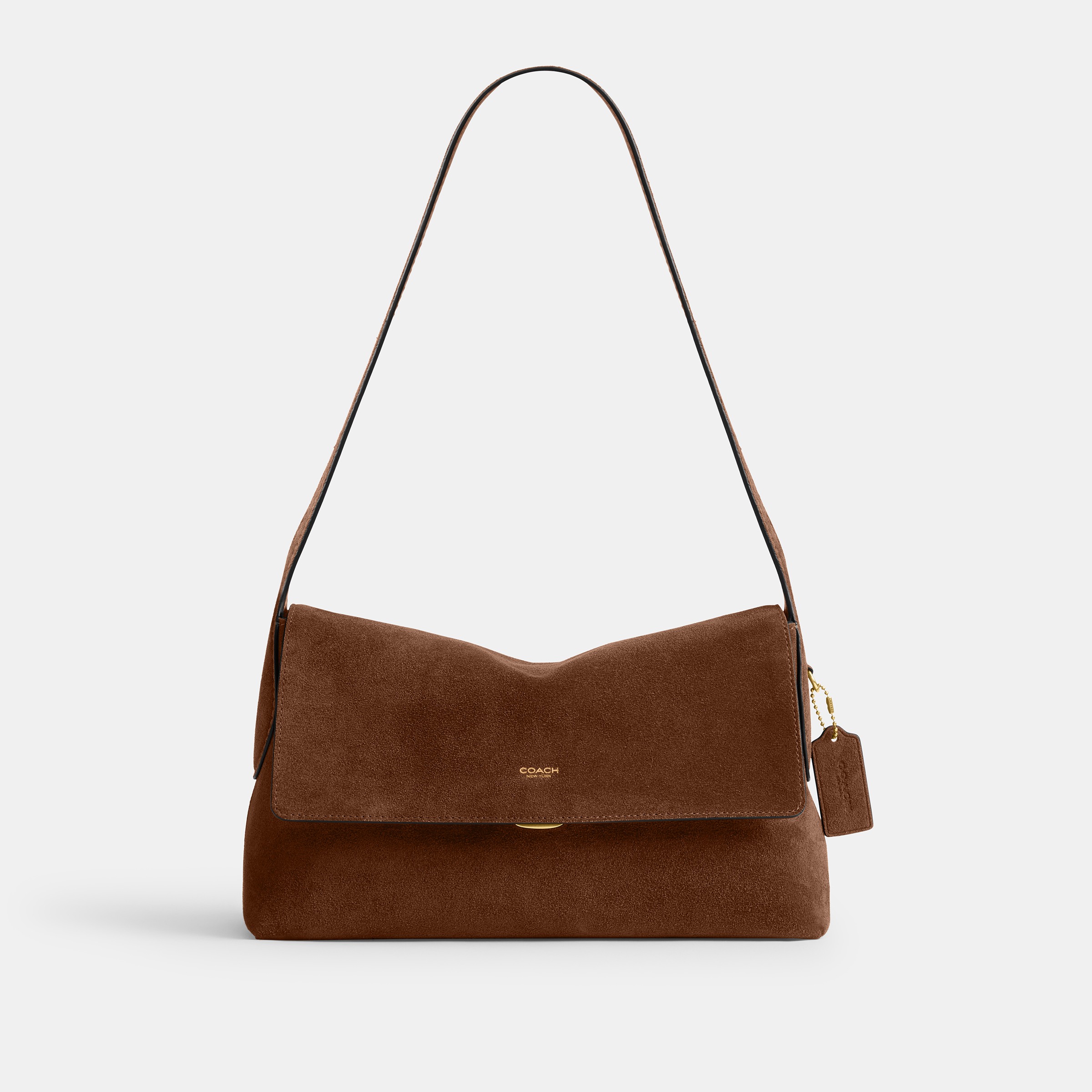 Natural Grain Leather Chelsea Shoulder Bag 30 With Chain