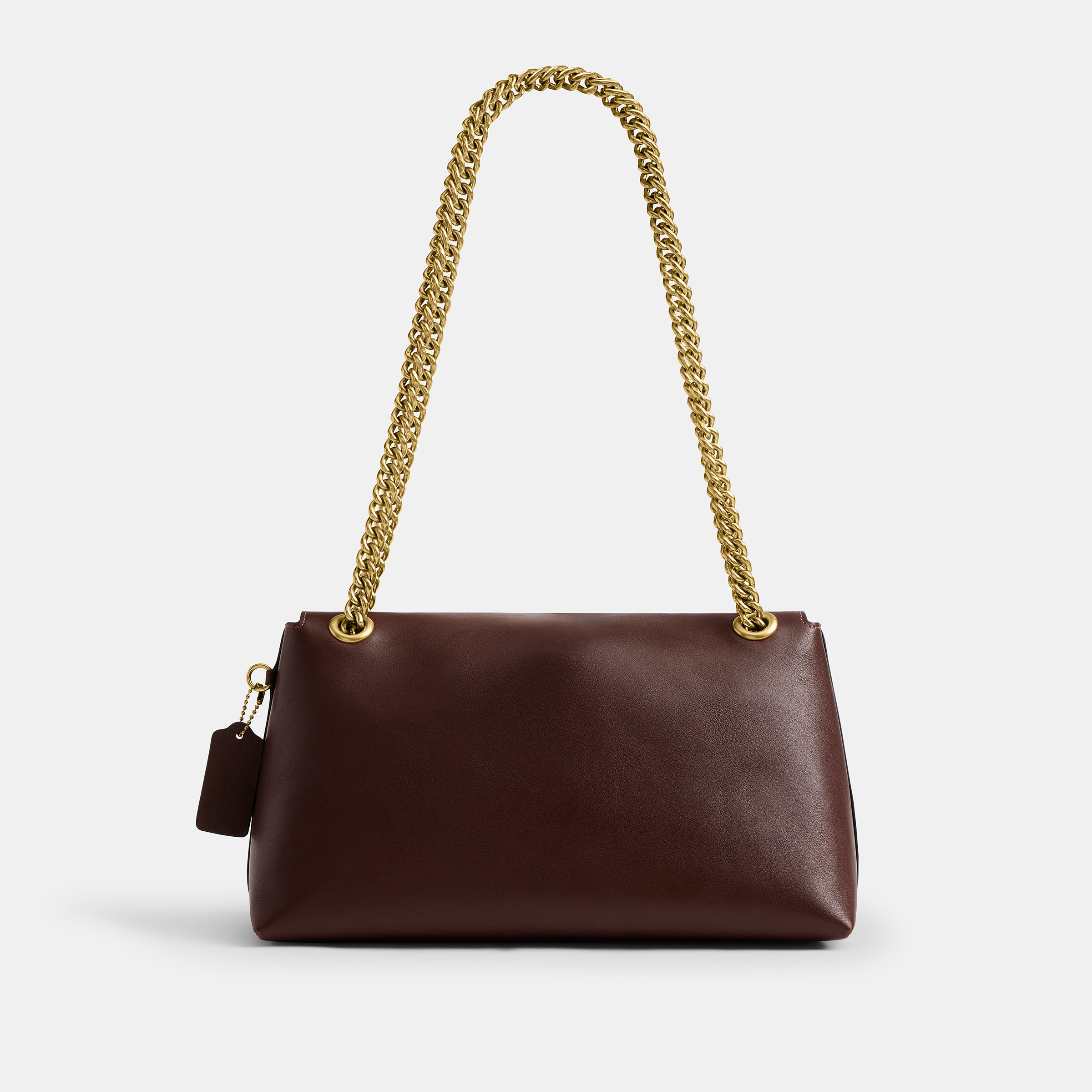 Natural Grain Leather Chelsea Shoulder Bag 30 With Chain