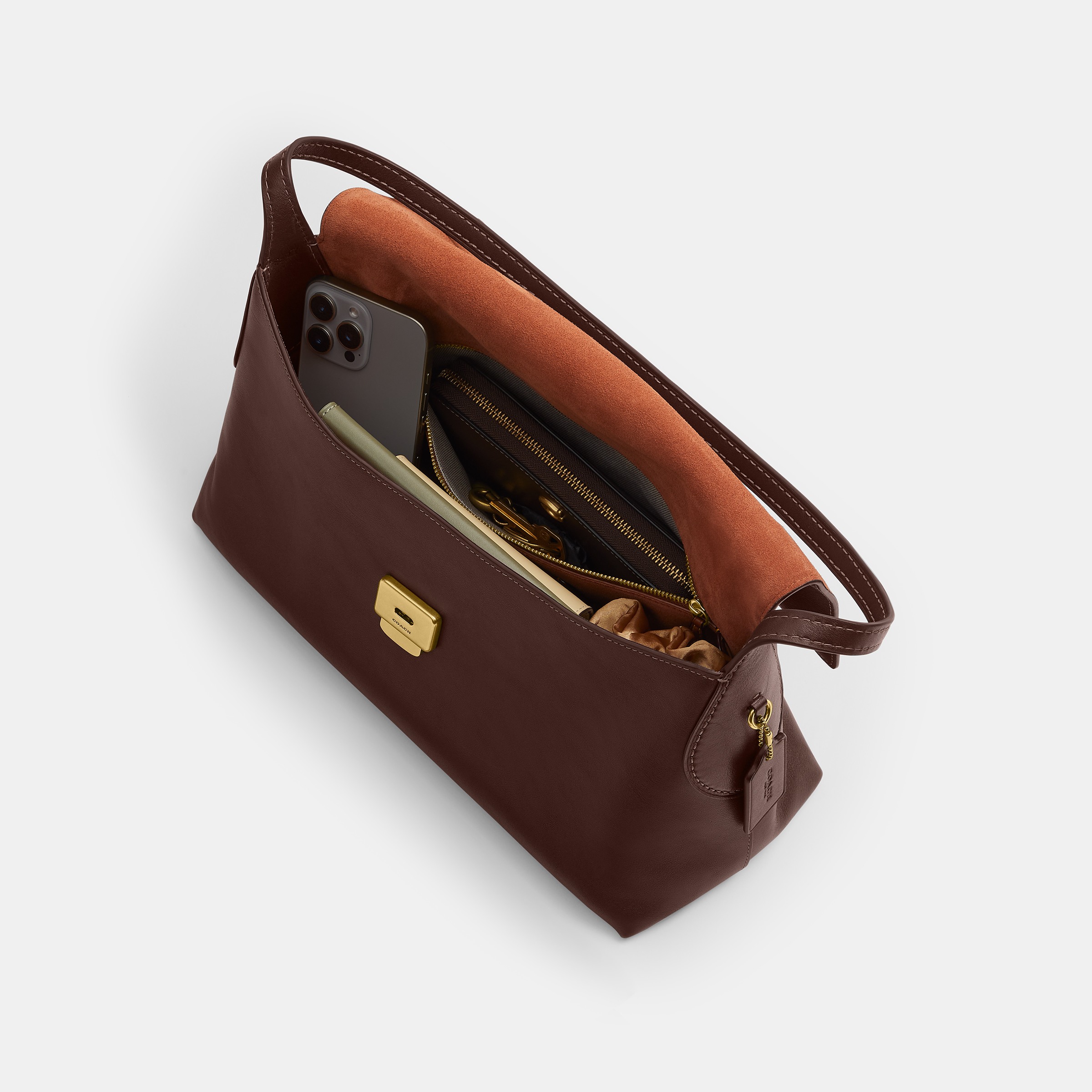 Natural Grain Leather Chelsea Shoulder Bag 36