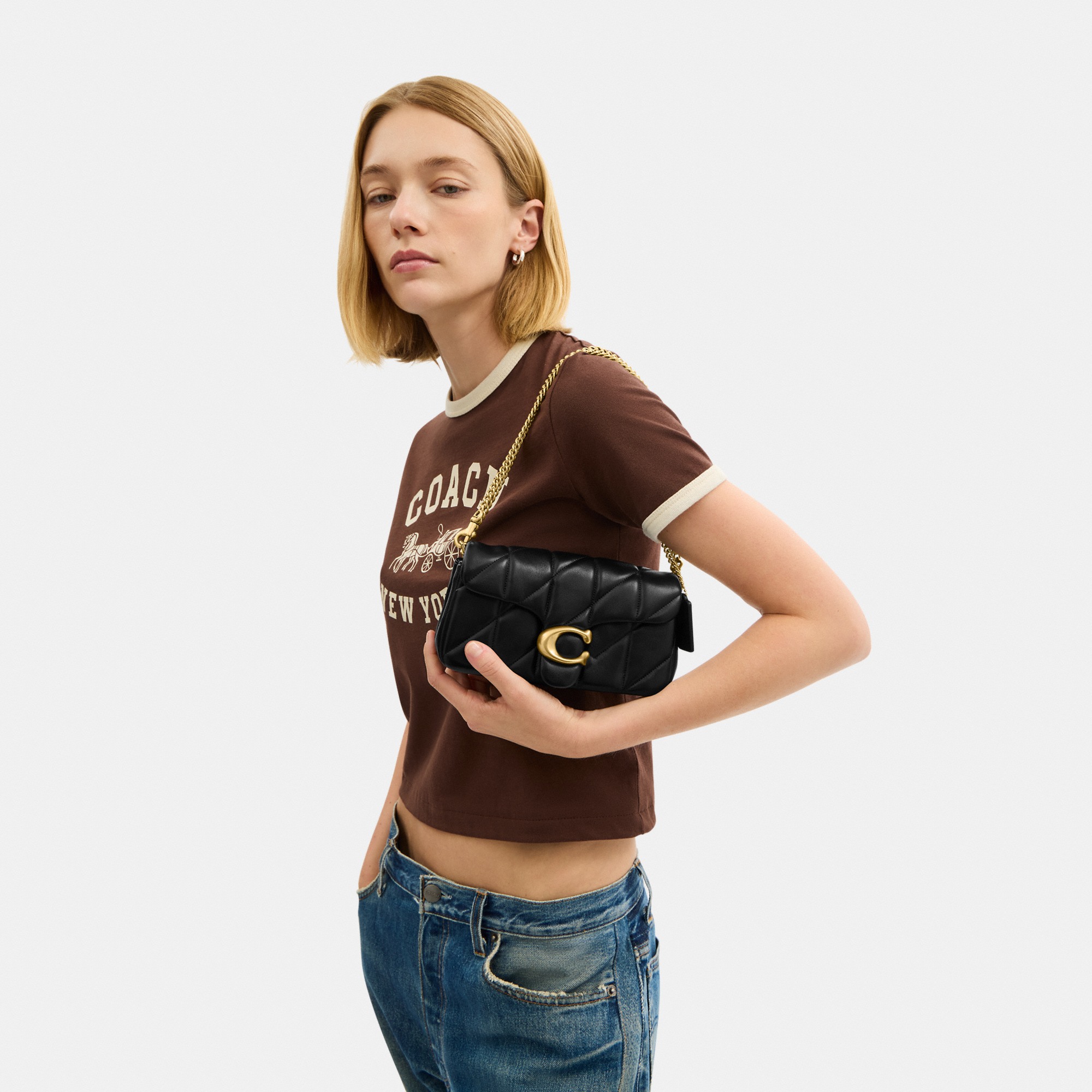 Tabby Chain Crossbody Bag 19 With Quilting