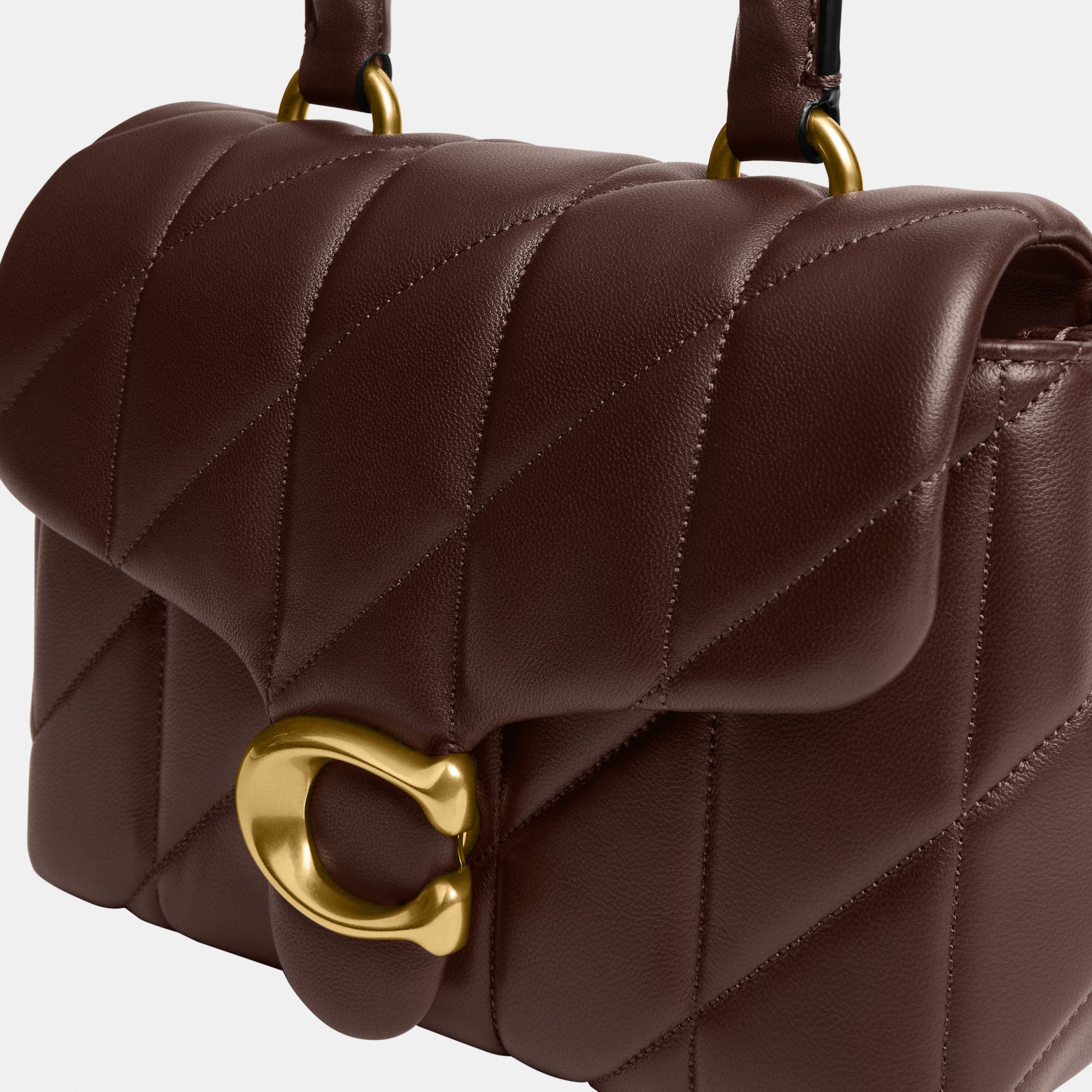 Tabby Top Handle Bag With Quilting