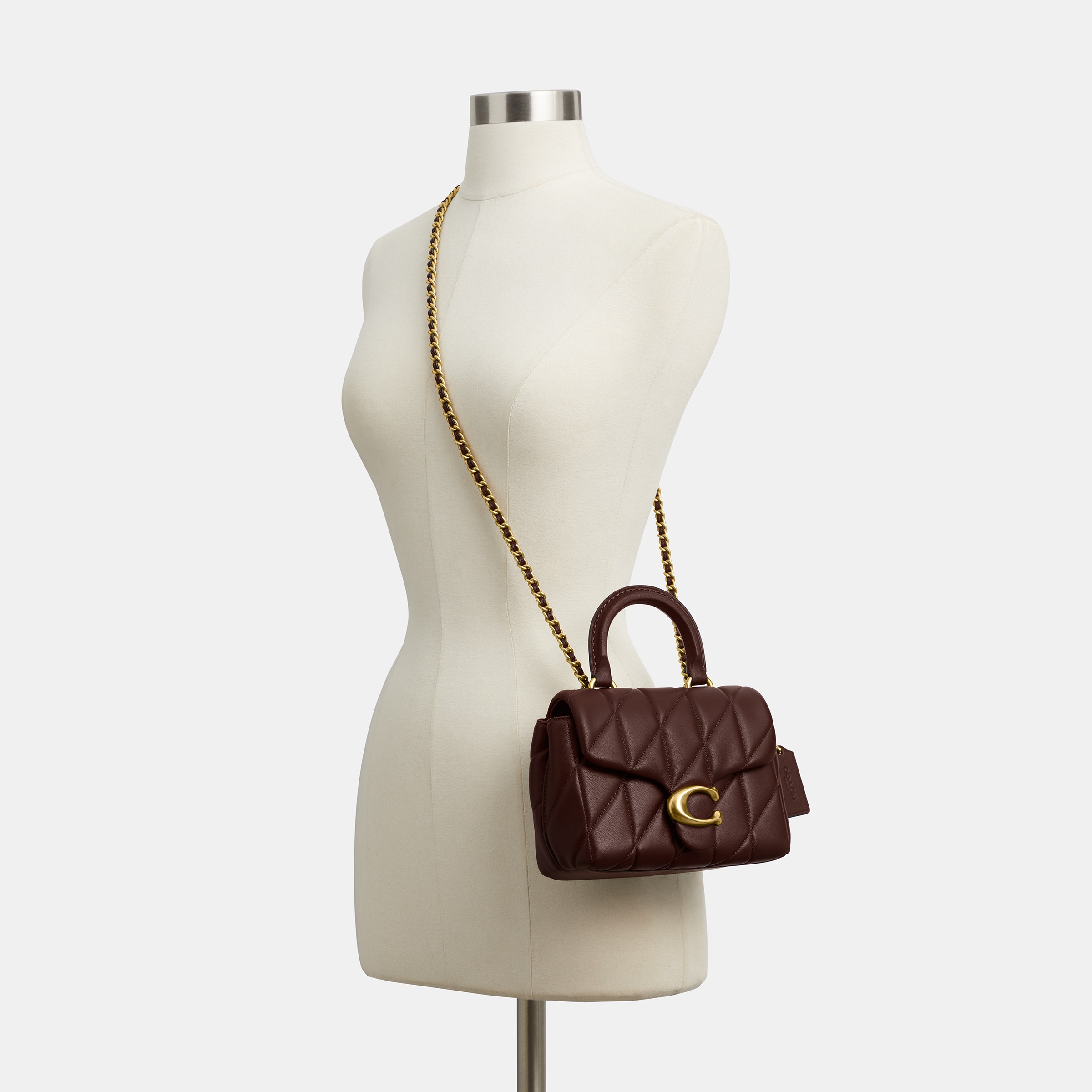 Tabby Top Handle Bag With Quilting