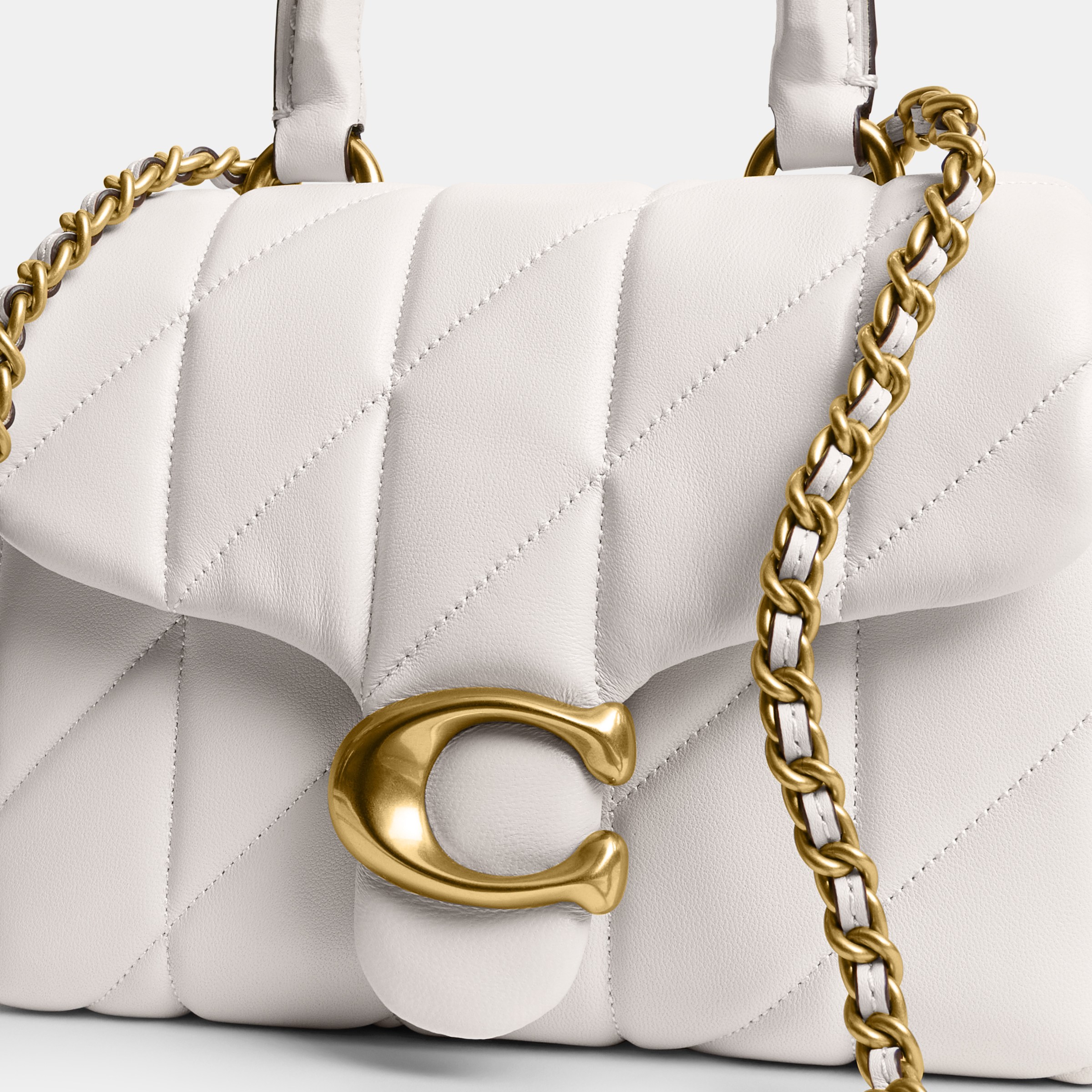 Quilted Leather Tabby Top Handle