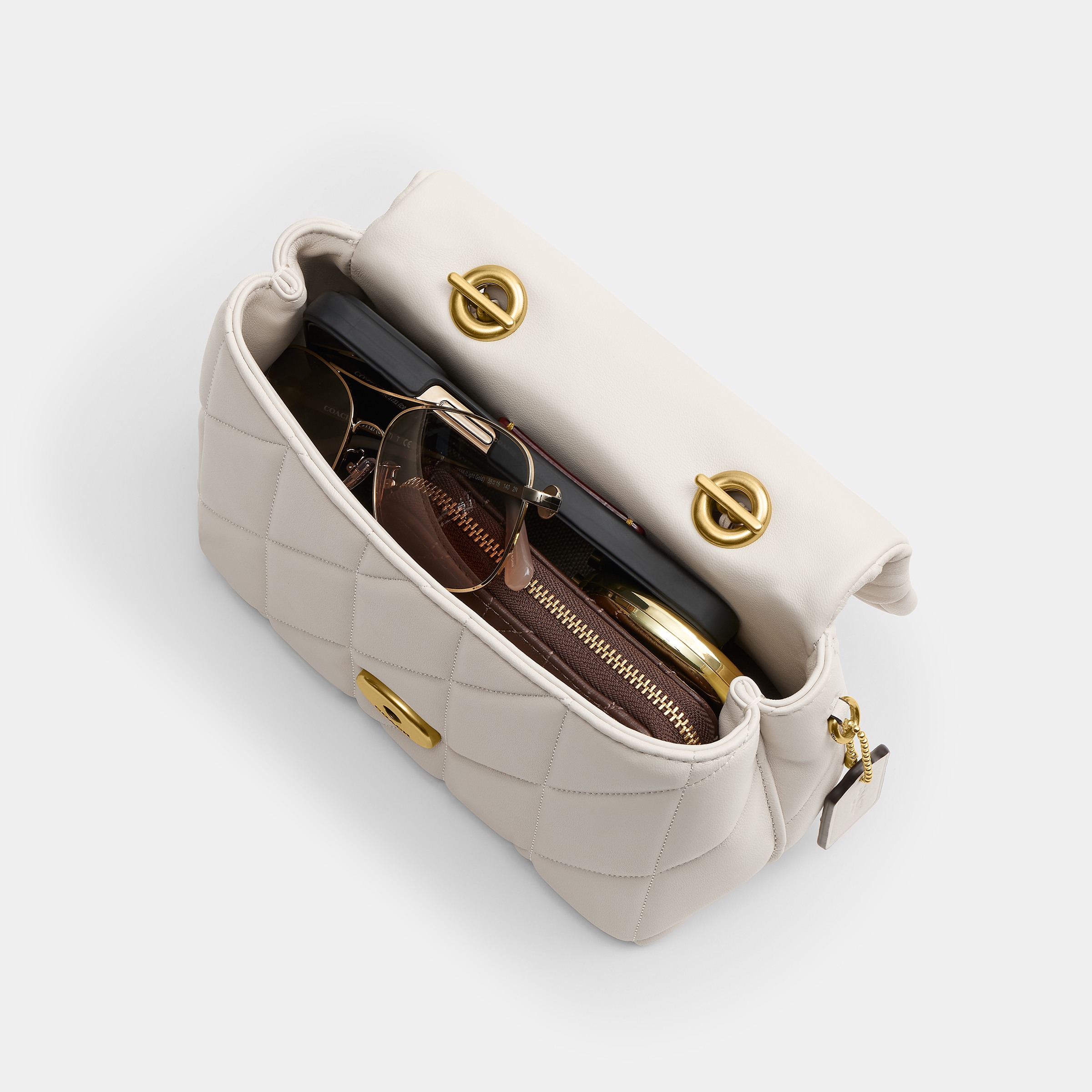 Quilted Leather Tabby Top Handle