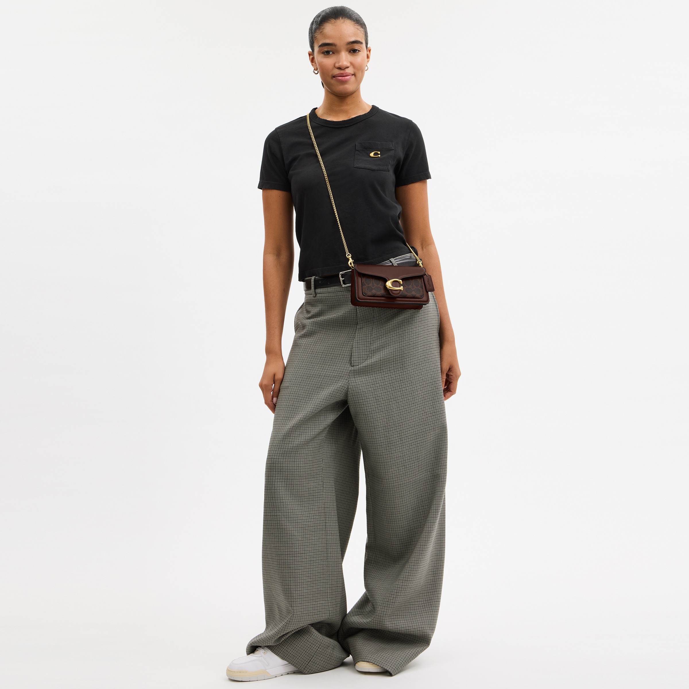 Coated Canvas Signature Tabby Chain Crossbody 19