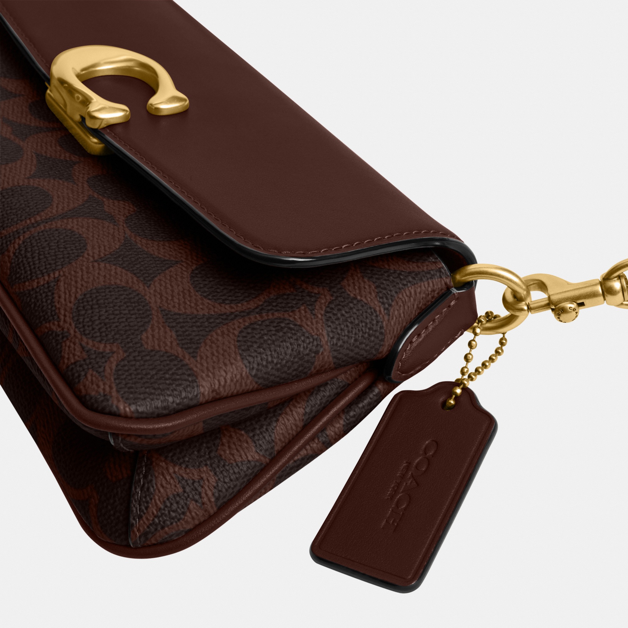 45 COACH Luxury Signature File Bag brown COACH Outlet Teri 
