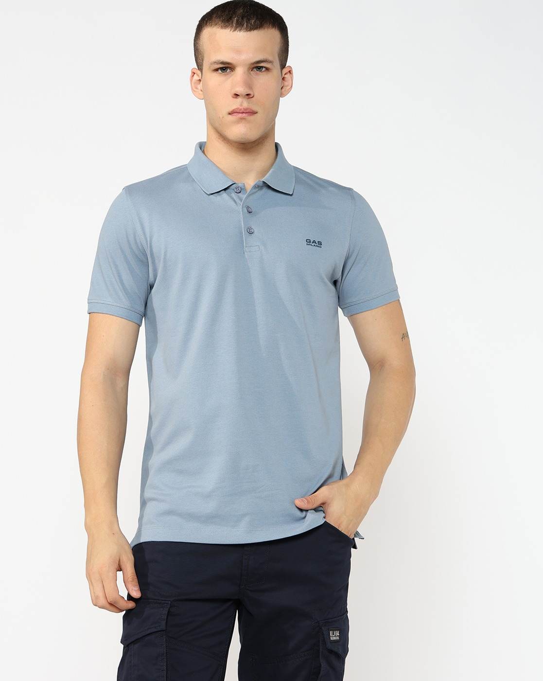 GAS | Regular Fit Polo T-shirt with Signature Branding