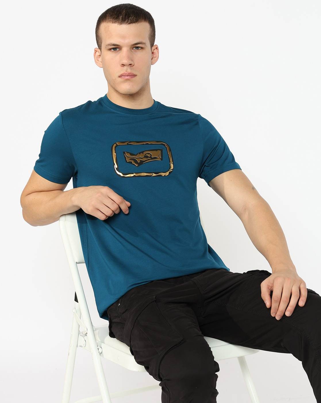 GAS | Regular Fit Crewneck T-Shirt with Metallic Finish