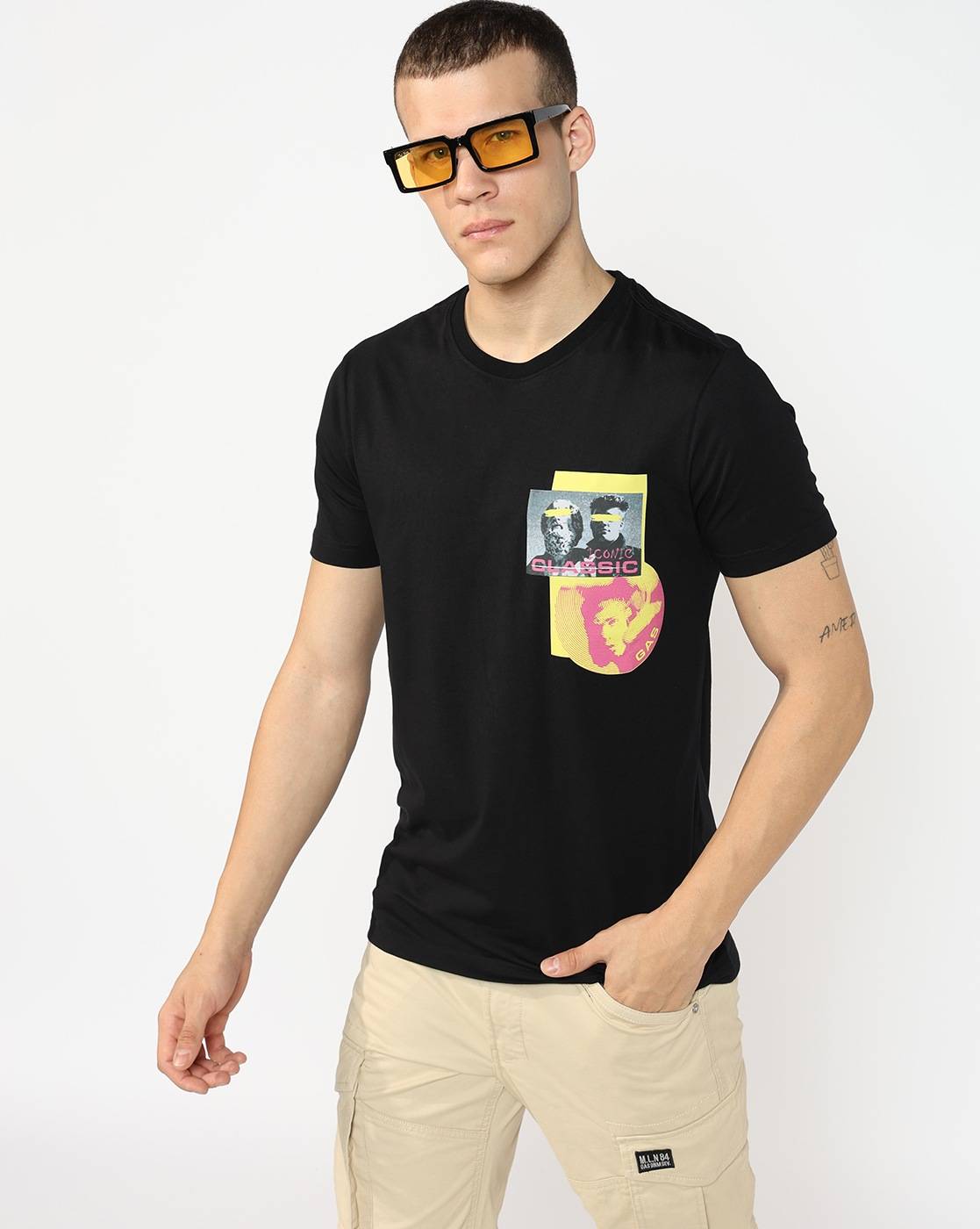 GAS | Regular Fit Crewneck T-Shirt with Signature Branding