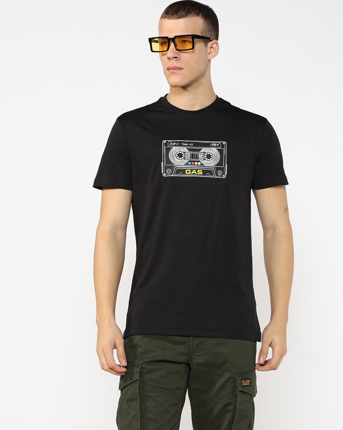 GAS | Regular Fit Crewneck T-Shirt with Signature Branding