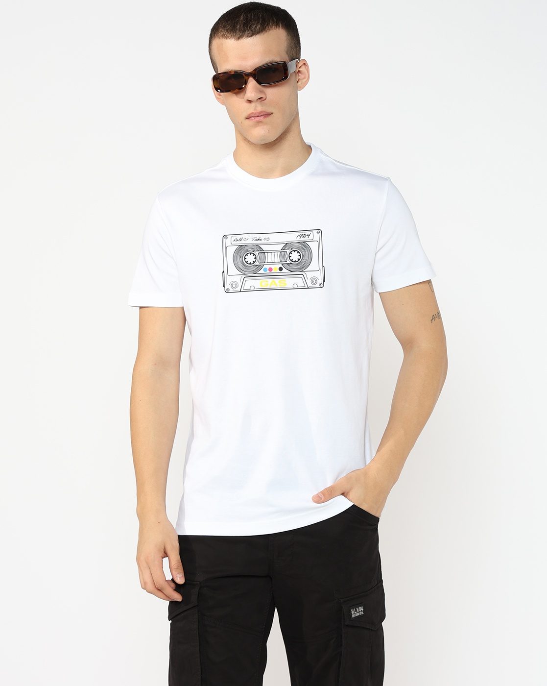 GAS | Regular Fit Crewneck T-Shirt with Signature Branding