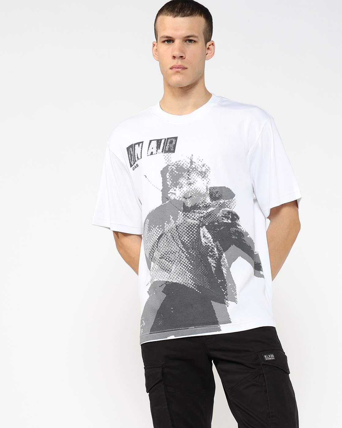 GAS | Boxy Fit Crewneck T-Shirt with Signature Branding