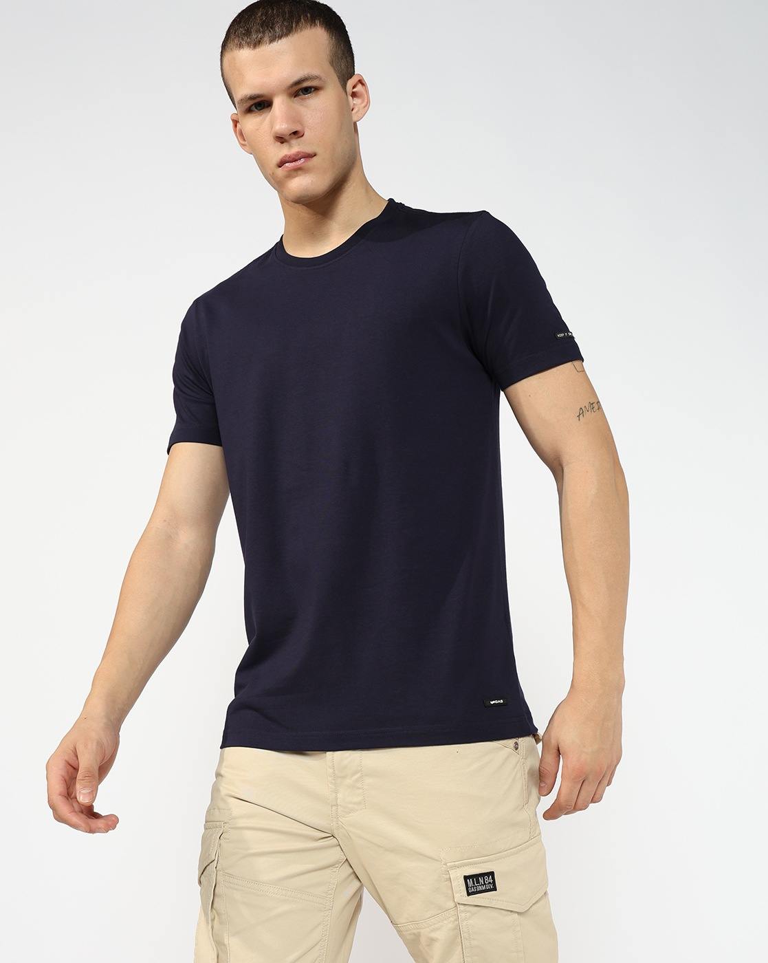 GAS | Regular Fit Crewneck T-Shirt with Signature Branding