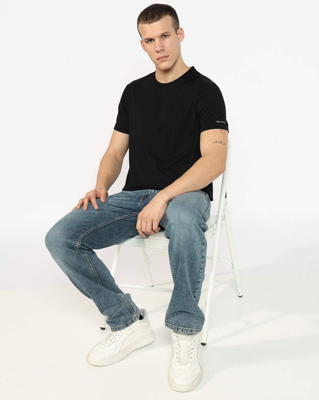 GAS | Regular Fit Crewneck T-Shirt with Signature Branding