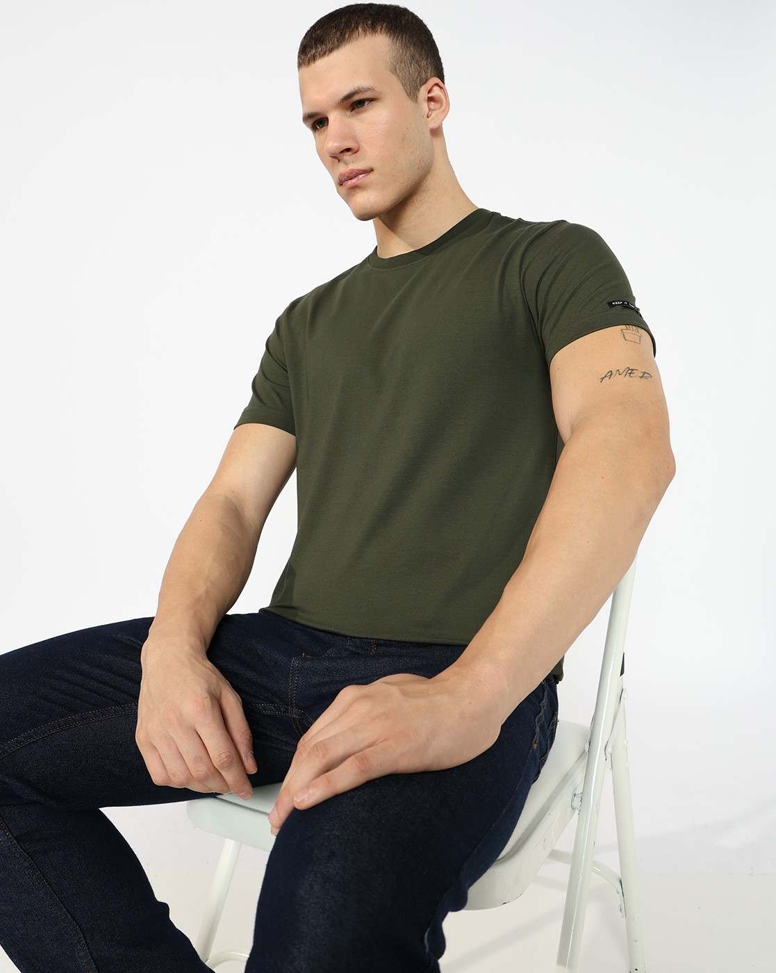 GAS | Regular Fit Crewneck T-Shirt with Signature Branding