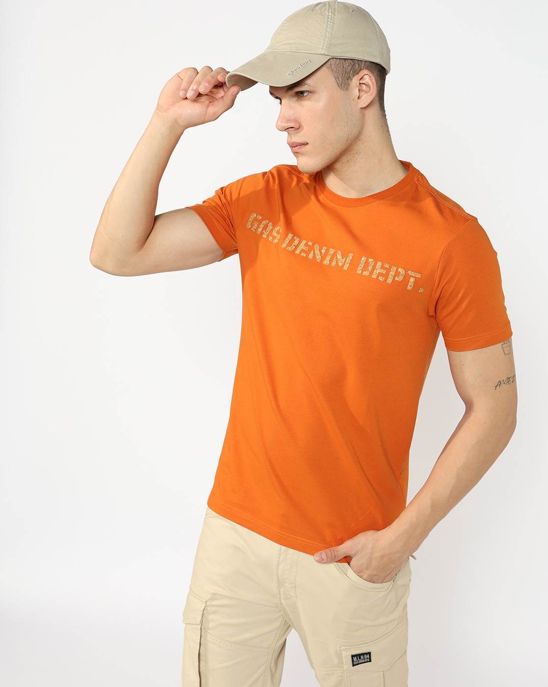 GAS | Regular Fit Crewneck T-Shirt with Signature Branding