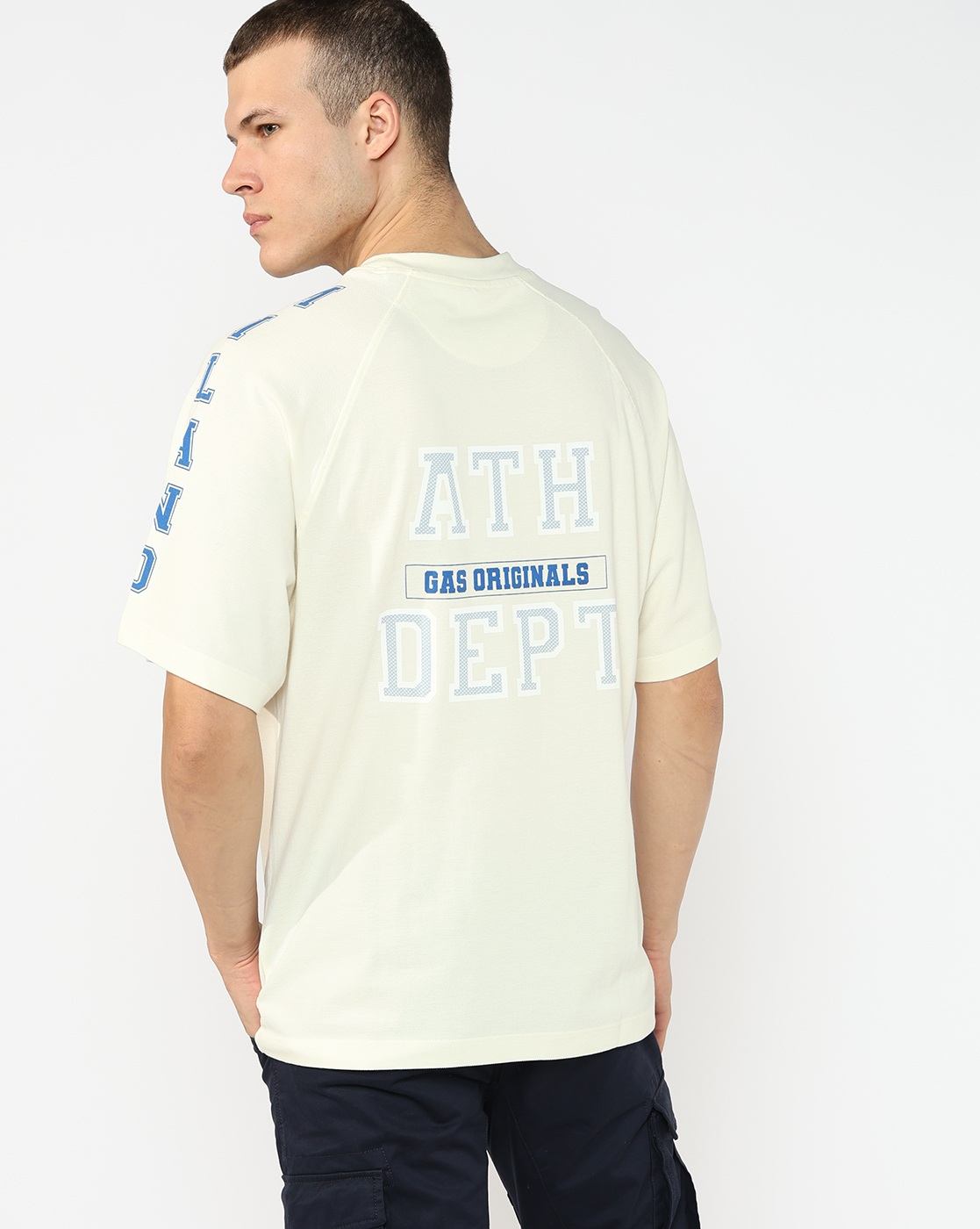 GAS | Boxy Fit Crewneck T-Shirt with Signature Branding