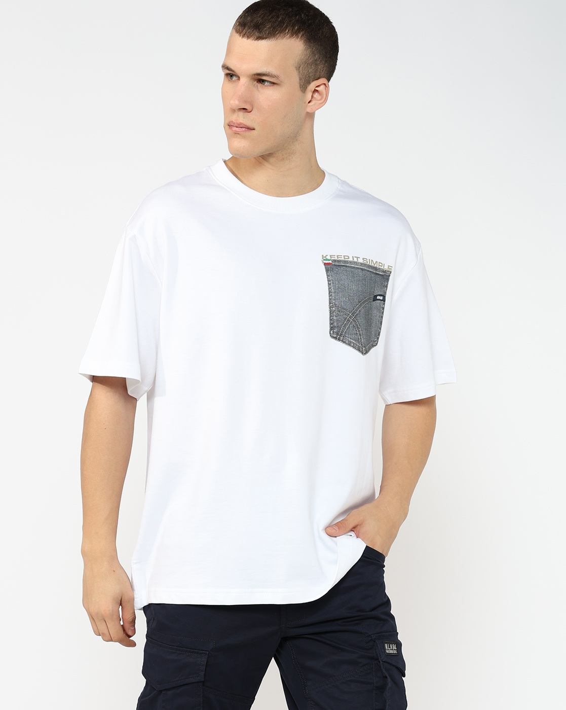 GAS | Boxy Fit Crewneck T-Shirt with Signature Branding
