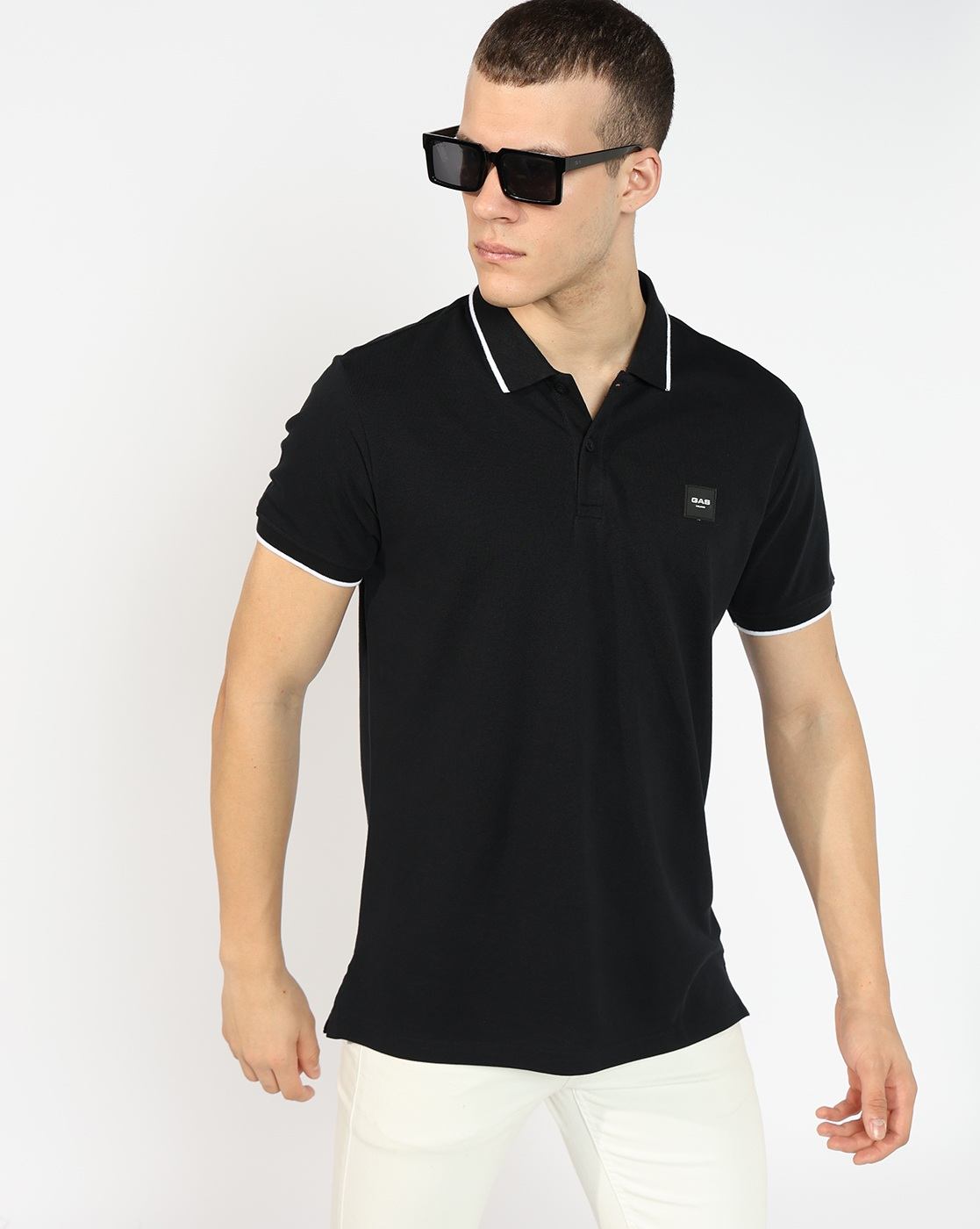 GAS | Regular Fit Polo T-shirt with Bold Logo