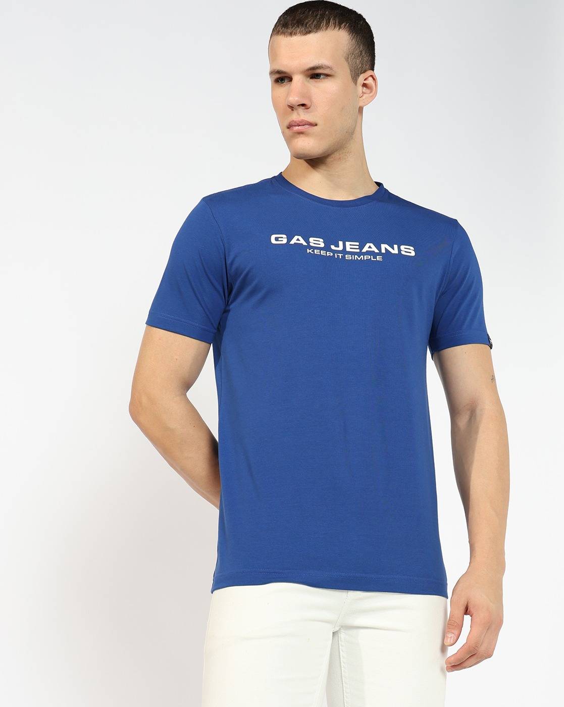 GAS | Regular Fit Crewneck T-Shirt with Bold Logo