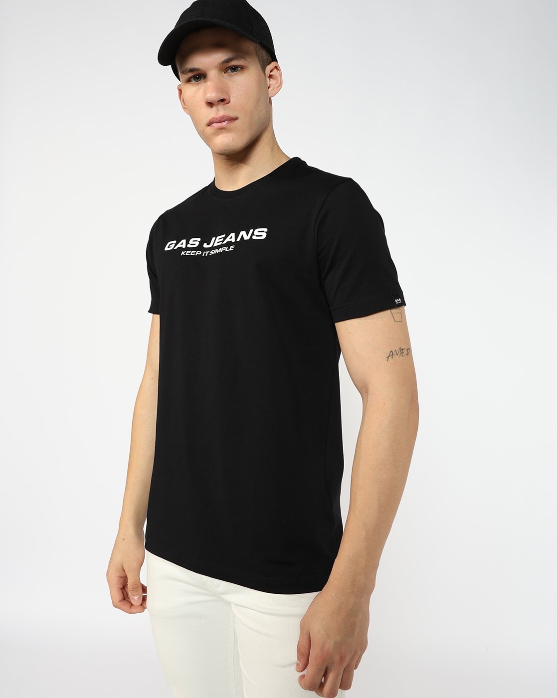 GAS | Regular Fit Crewneck T-Shirt with Bold Logo