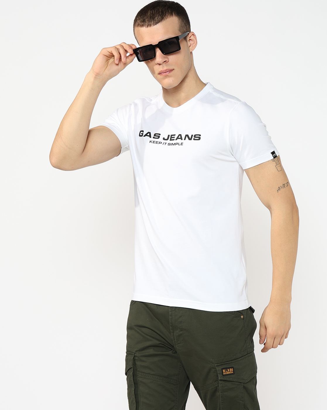 GAS | Regular Fit Crewneck T-Shirt with Bold Logo