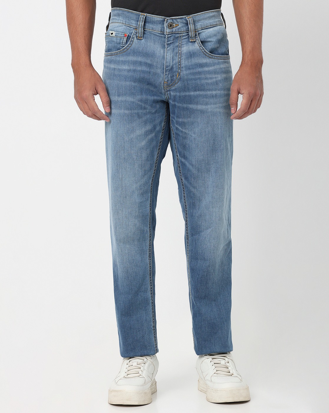 GAS | Jaxon Straight Fit Mid Rise Mid Wash Blue Jeans