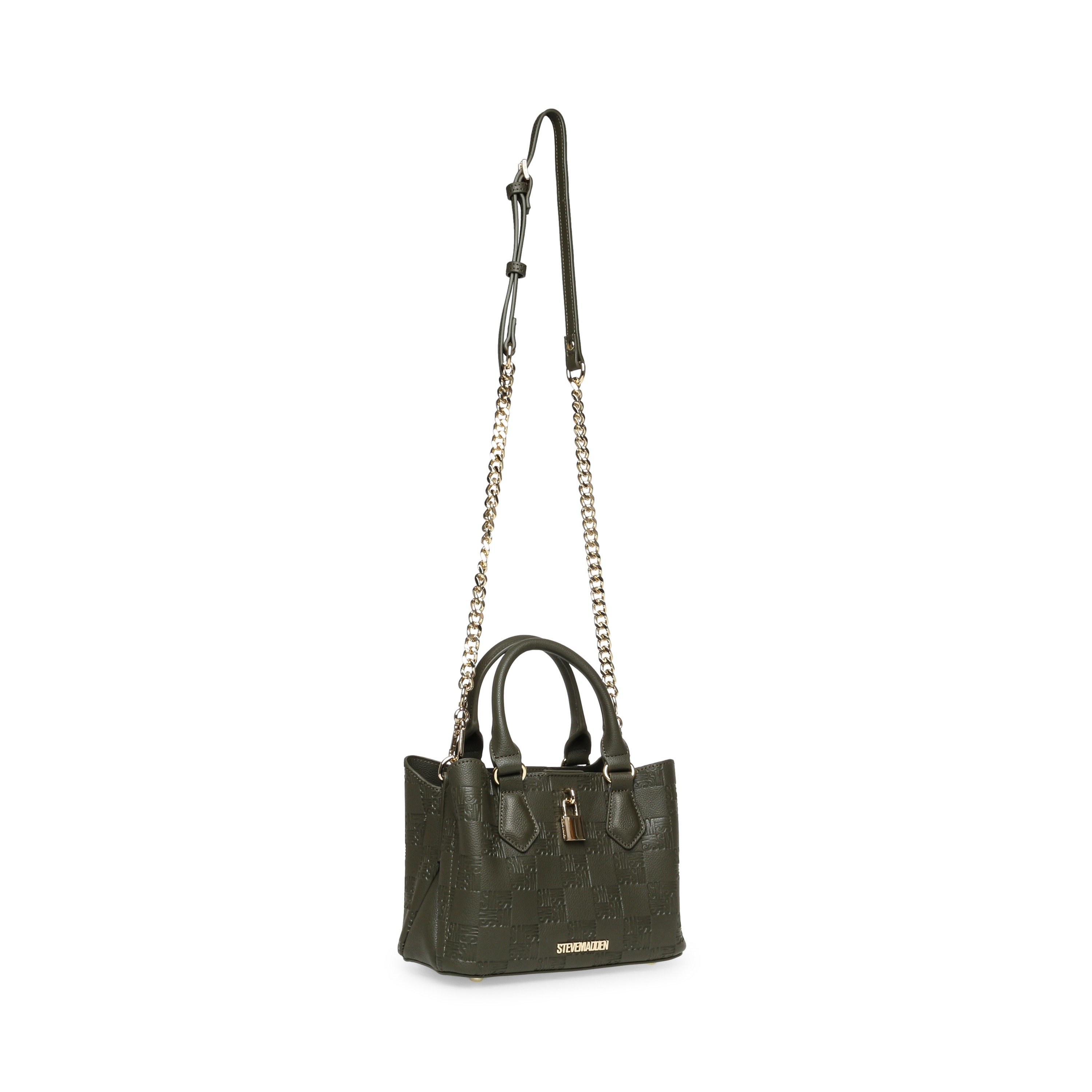 Bnotice-2 Olive-Gold Satchel