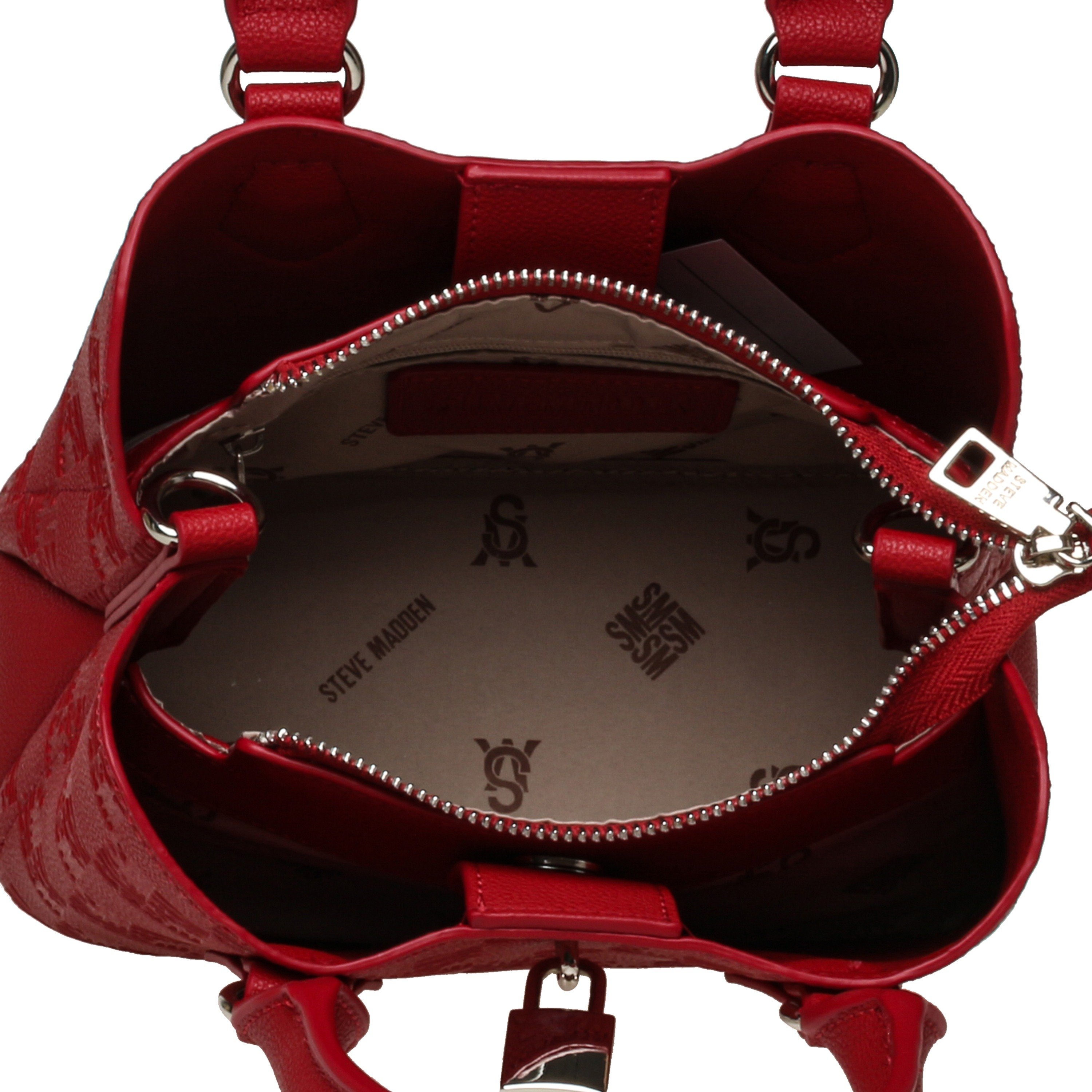 Bnotice-2 Red-Silver Satchel
