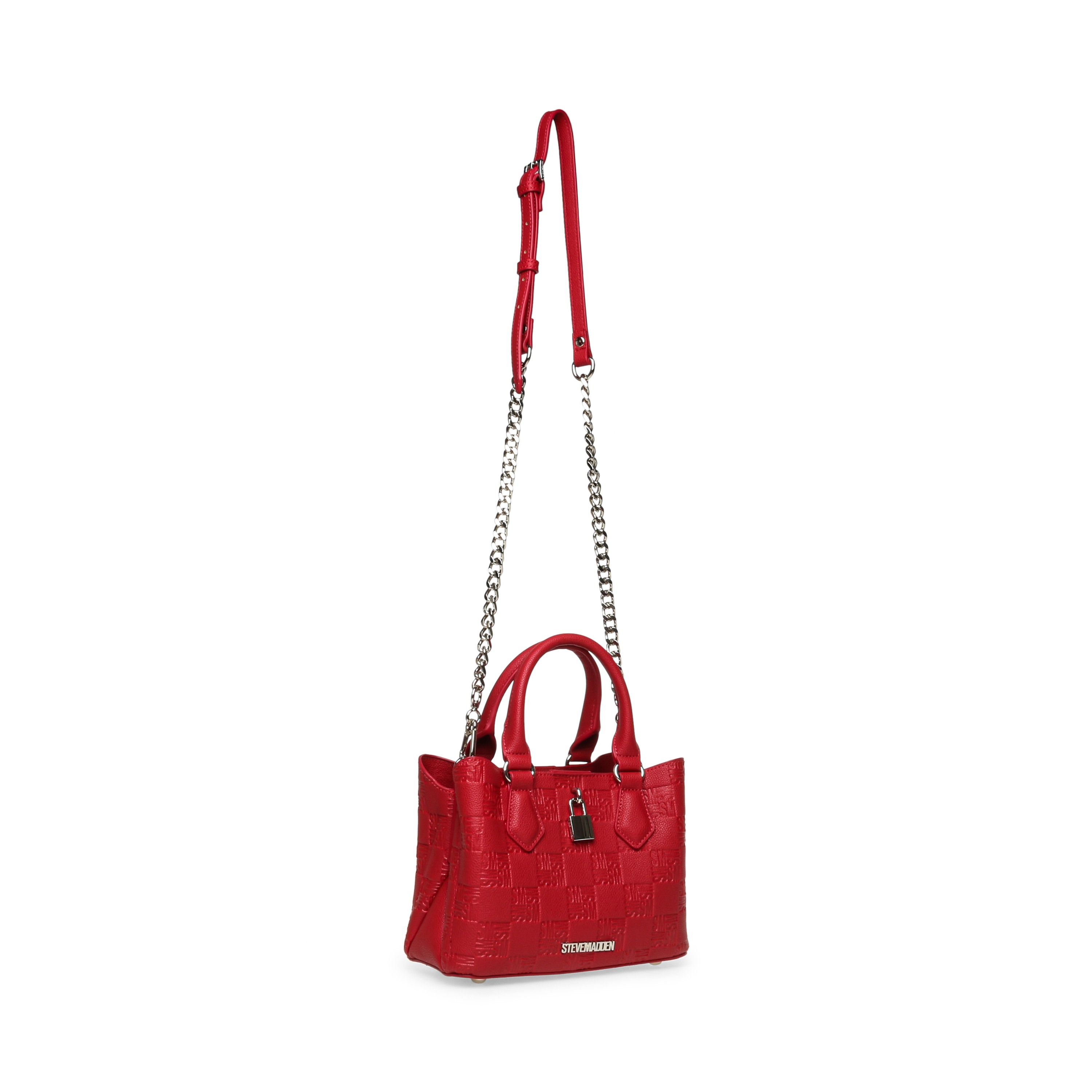 Bnotice-2 Red-Silver Satchel