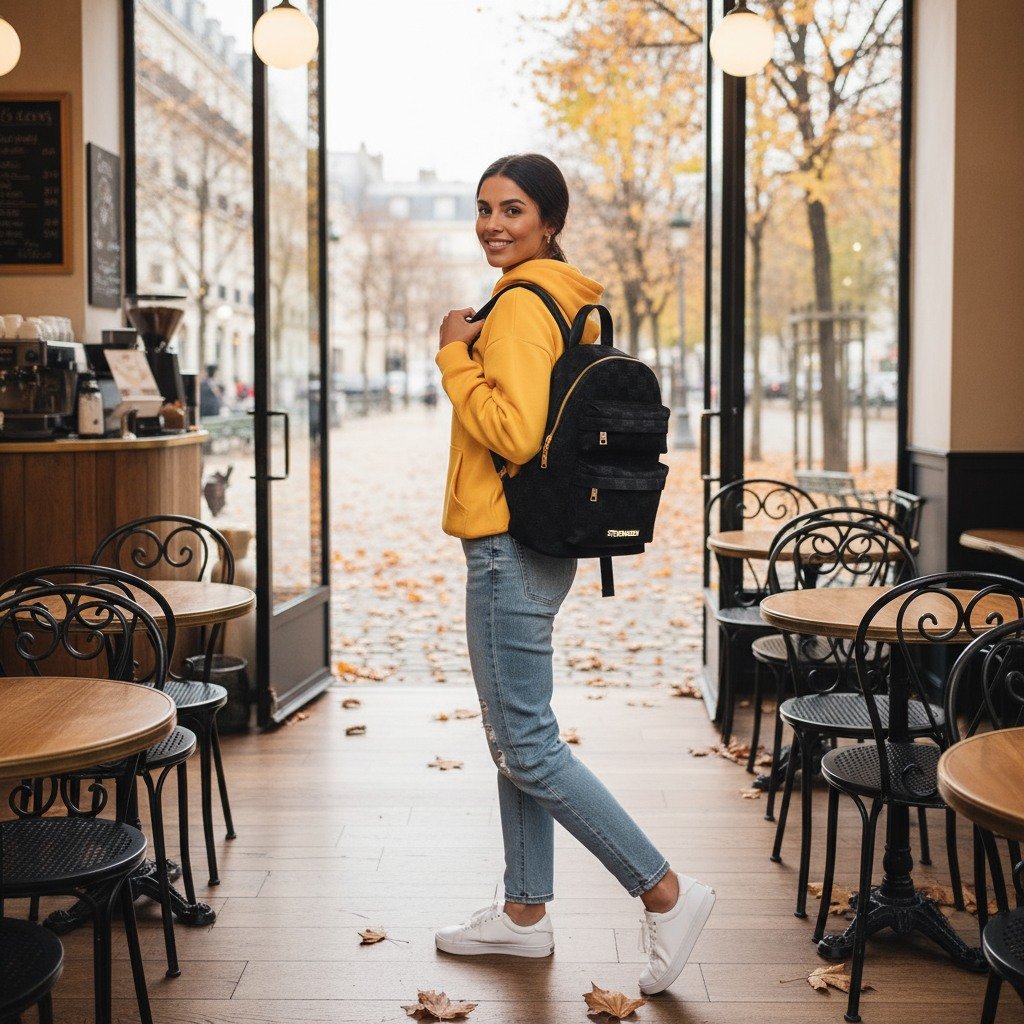 Blab Black-Gold Backpacks