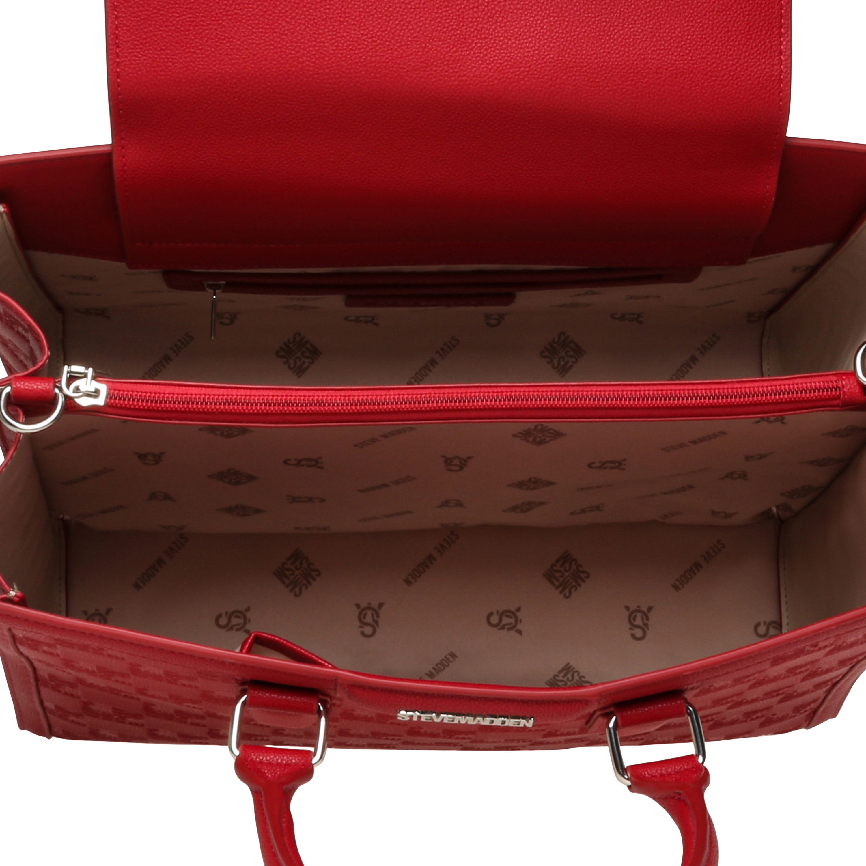 Bmanor-J Red-Silver Tote