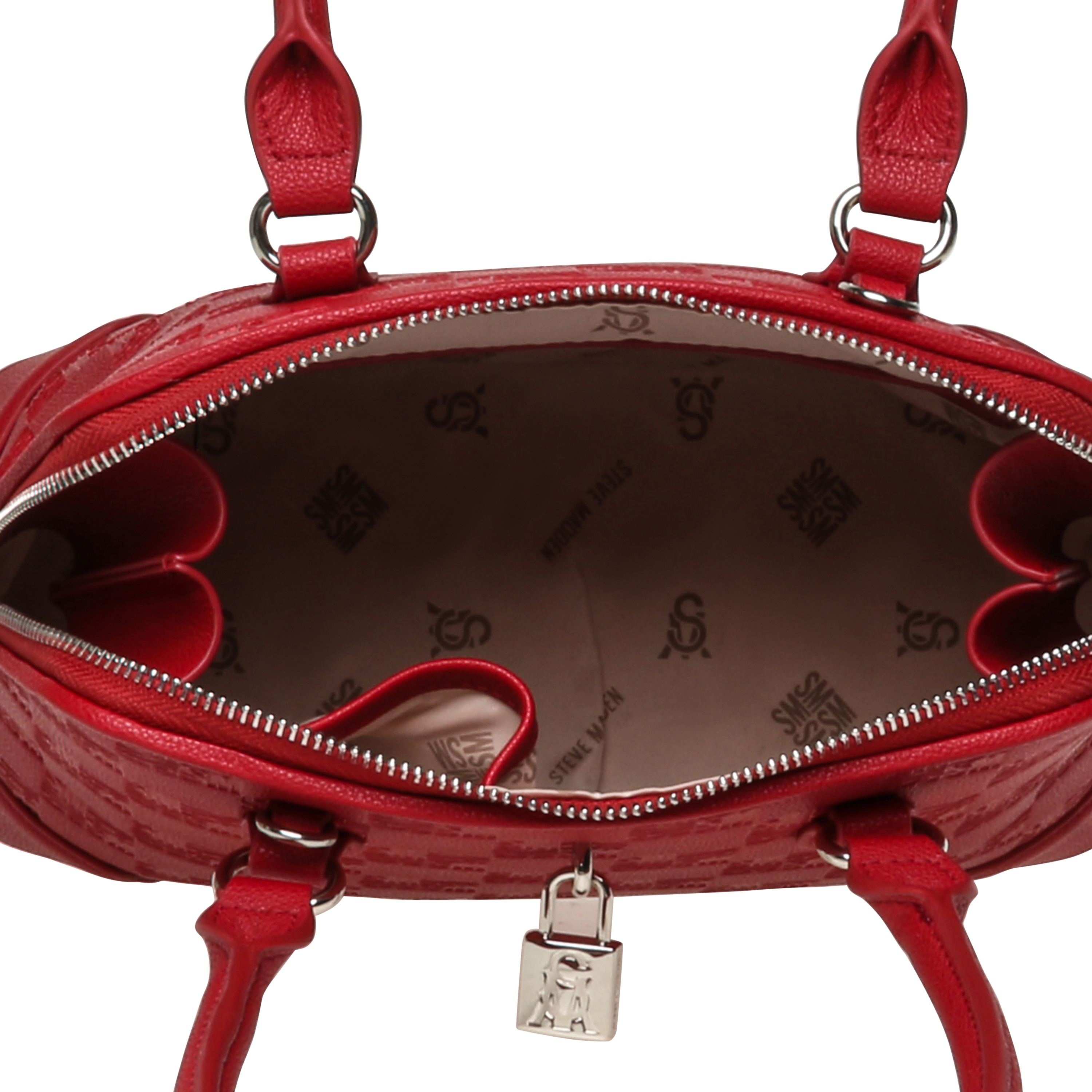 Bwish Red-Silver Satchel