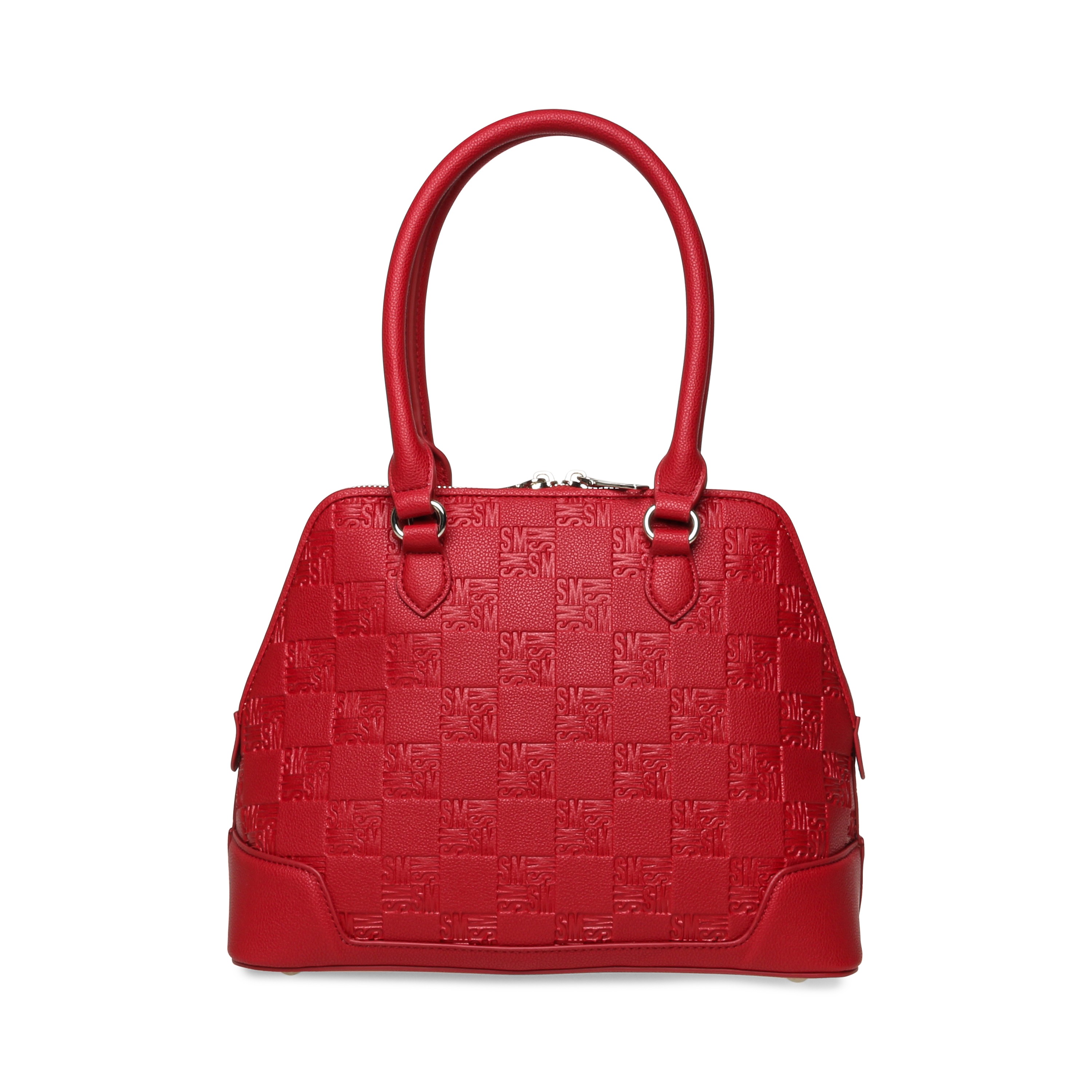 Bwish Red-Silver Satchel