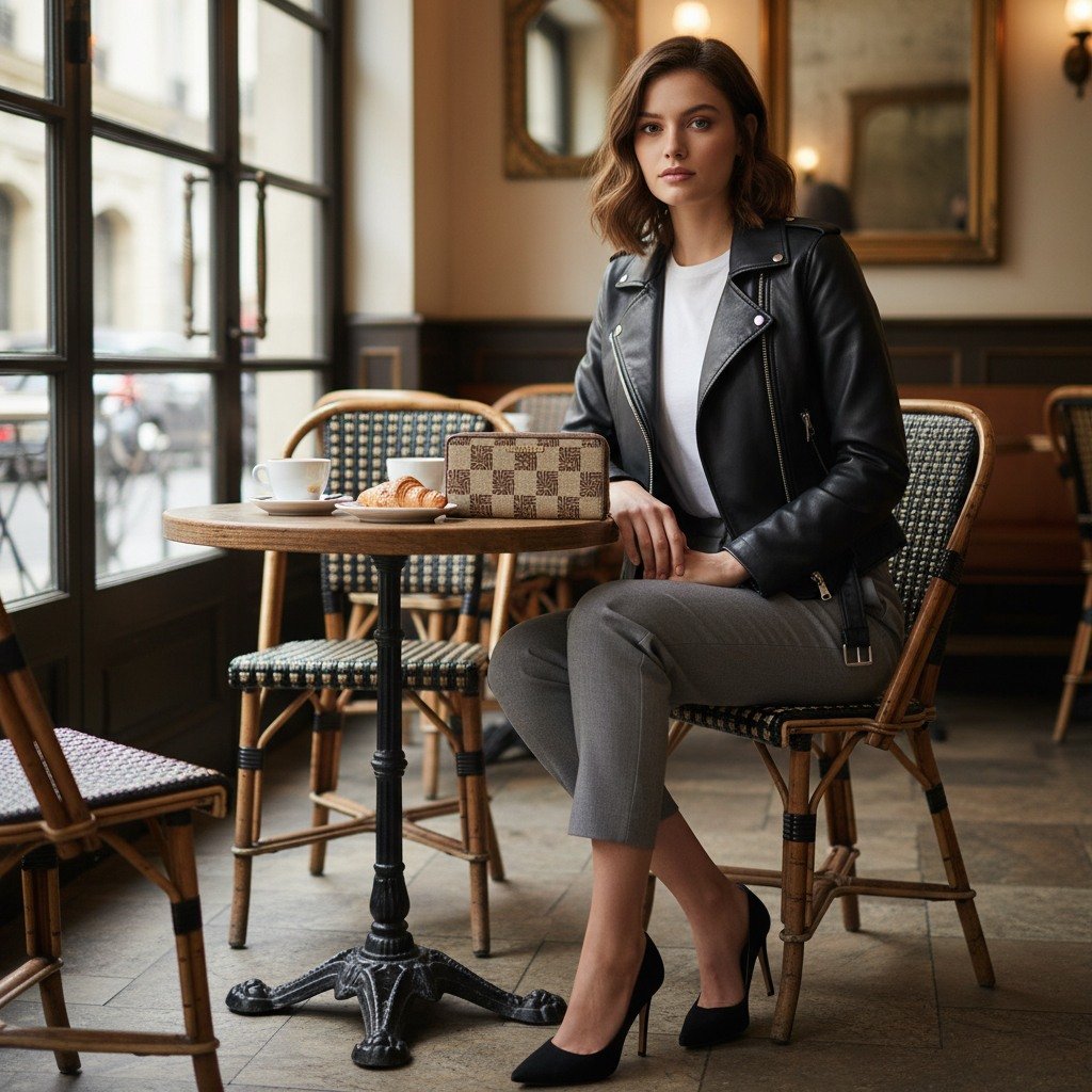 Bemi Brown-Gold Clutches & Wallets