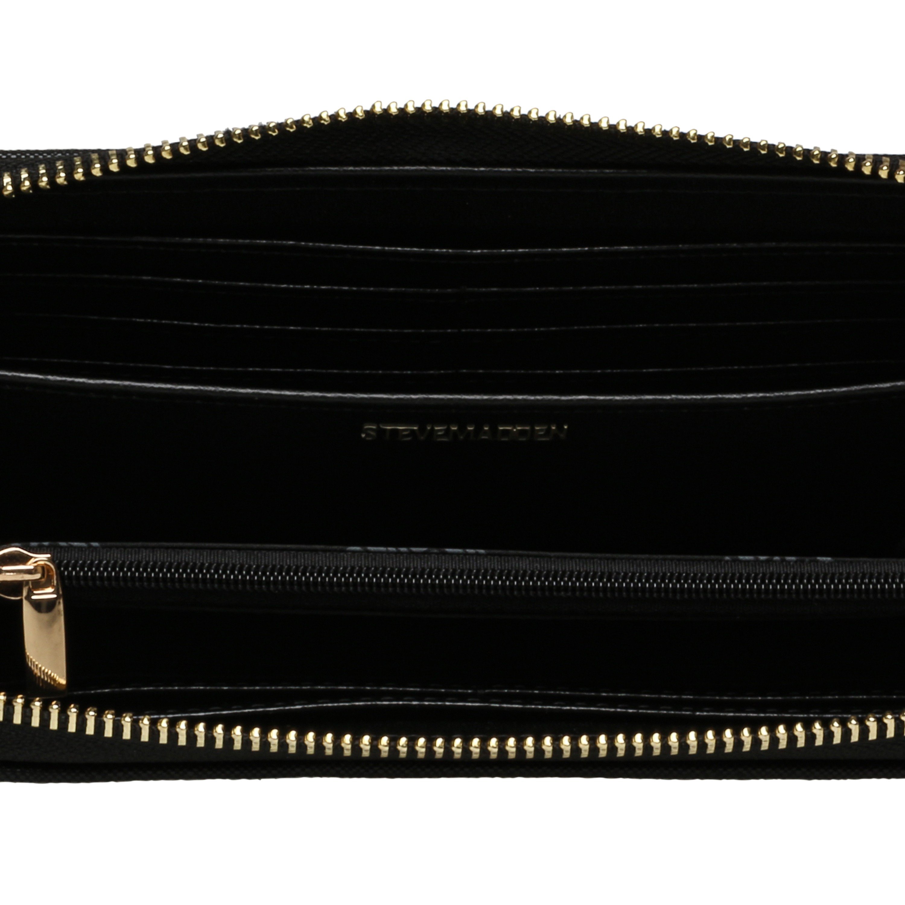 Bemi Black-Gold Clutches & Wallets