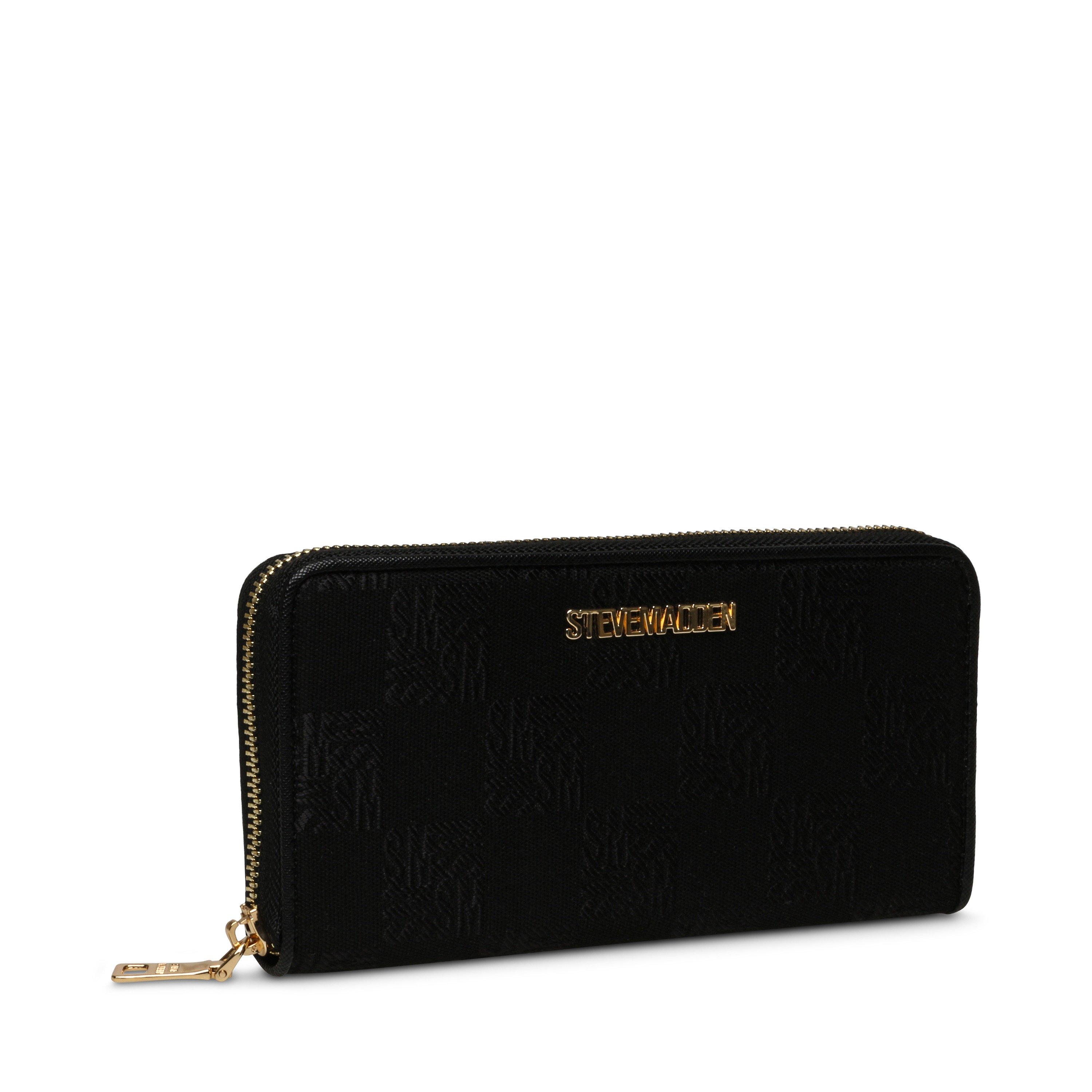 Bemi Black-Gold Clutches & Wallets