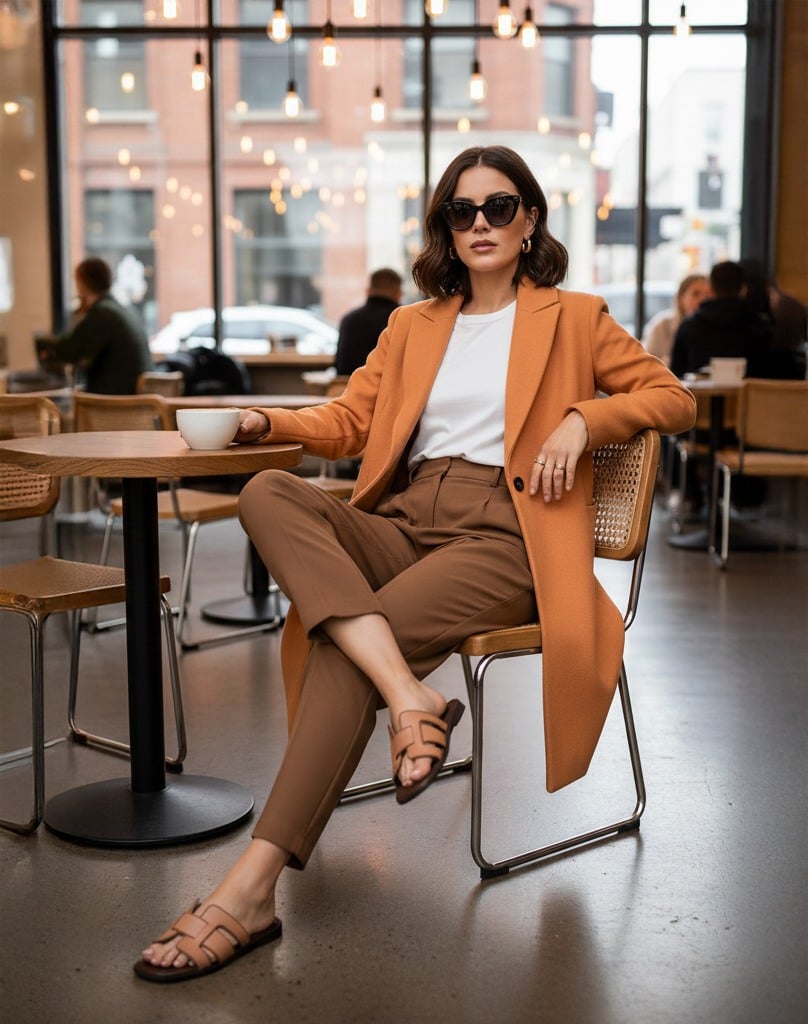 Solene Brown/Tan Flats